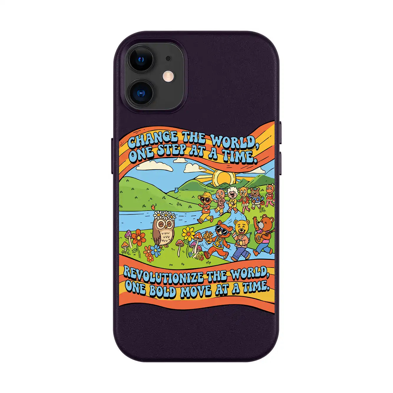 CHANGE THE WORLD-iPhone 11 Leather Kılıf MagSafe Özellikli
