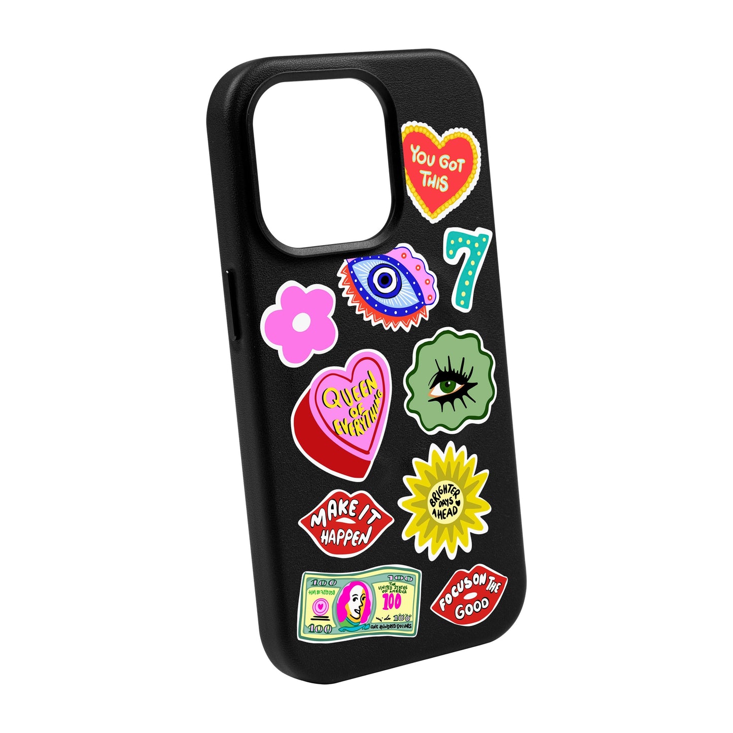 HM STICKERS-iPhone 14 Pro Max Leather Kılıf MagSafe Özellikli
