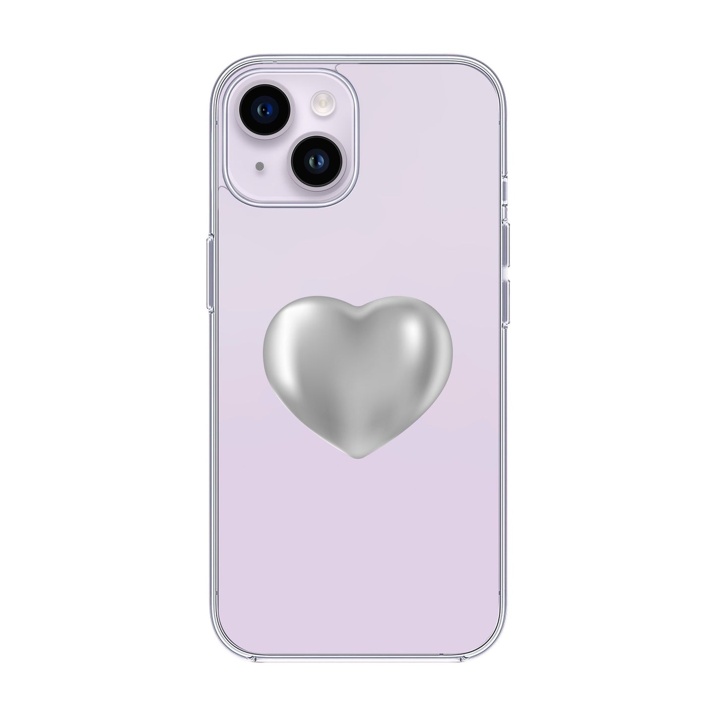 SILVER HEART-iPhone 14 Solid Kılıf