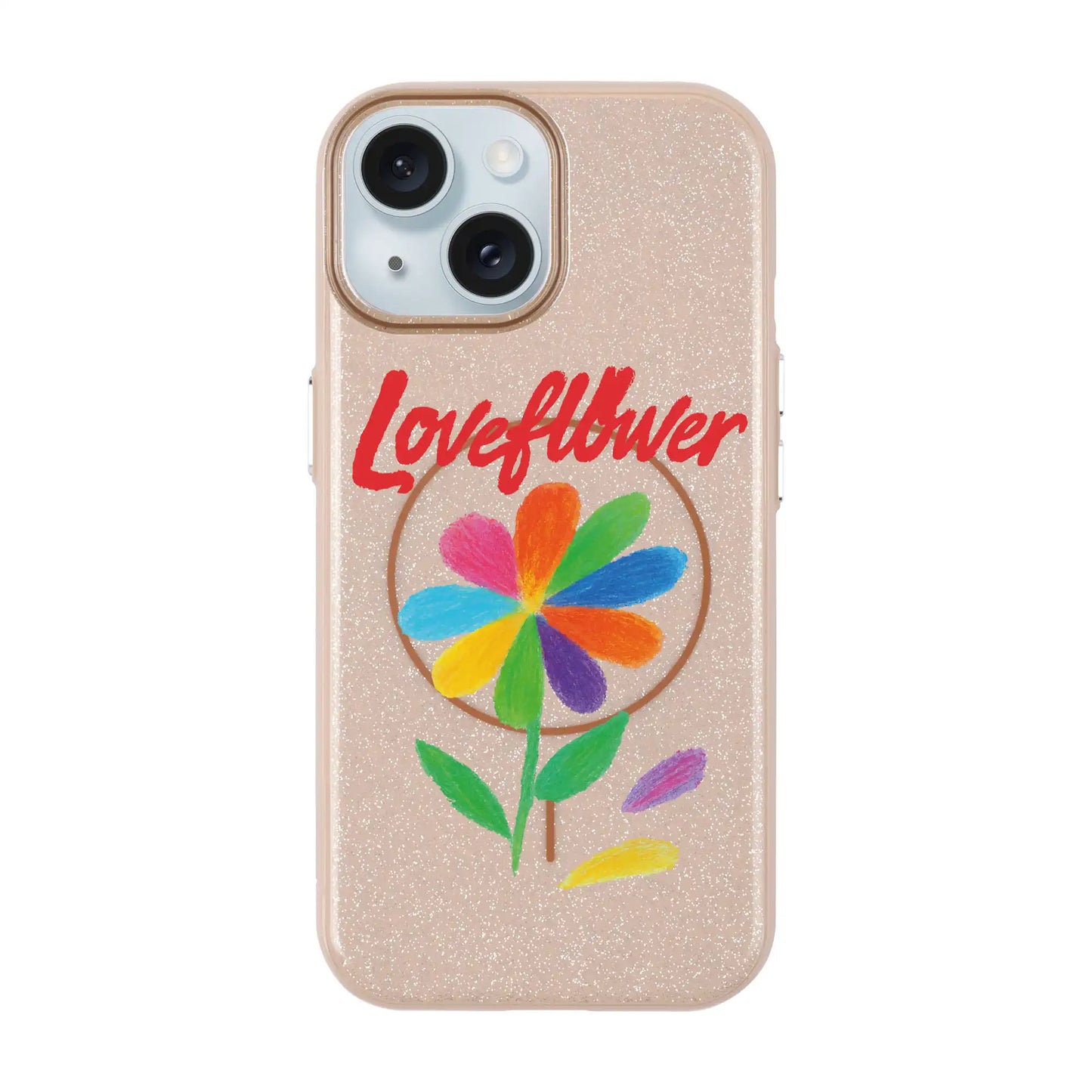 LOVE FLOWER-iPhone 15 Radiant Kılıf MagSafe Özellikli