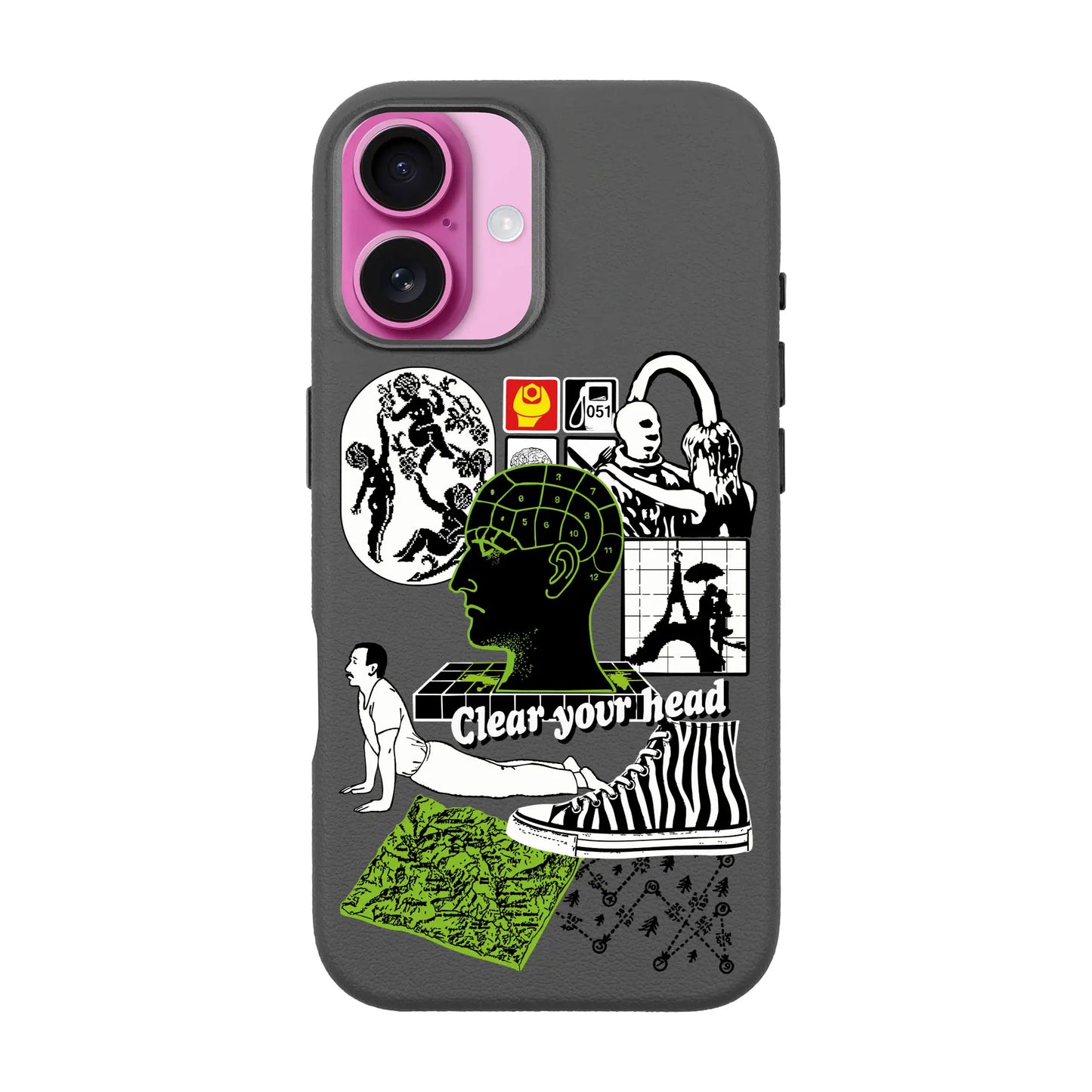 CLEAR YOUR HEAD-iPhone 16 Plus Leather Premium Kılıf MagSafe Özellikli