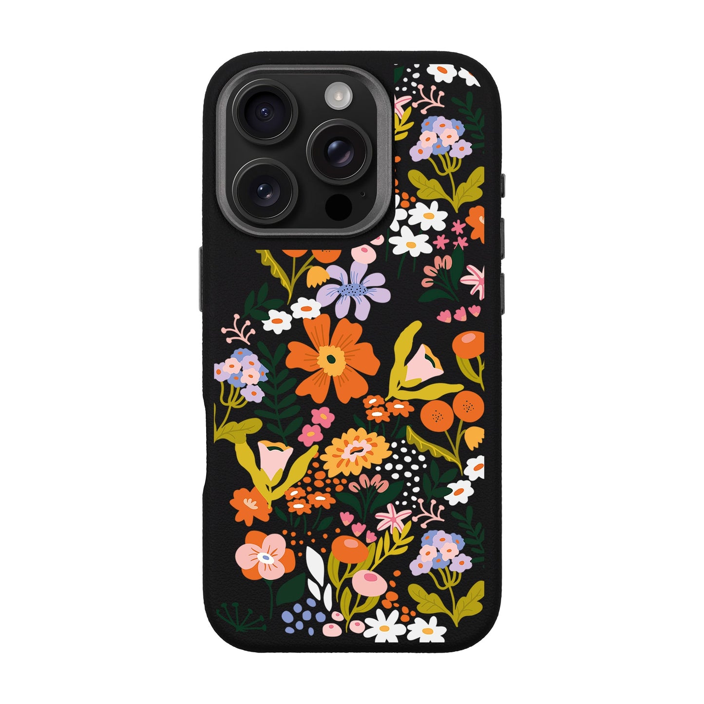 FLOWER-iPhone 16 Pro Leather Premium Kılıf MagSafe Özellikli