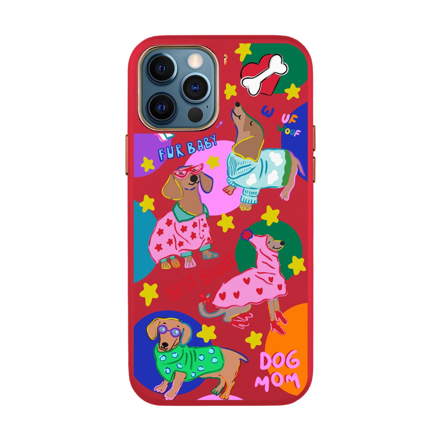 DOG MOM-iPhone X / Xs Leather Kılıf