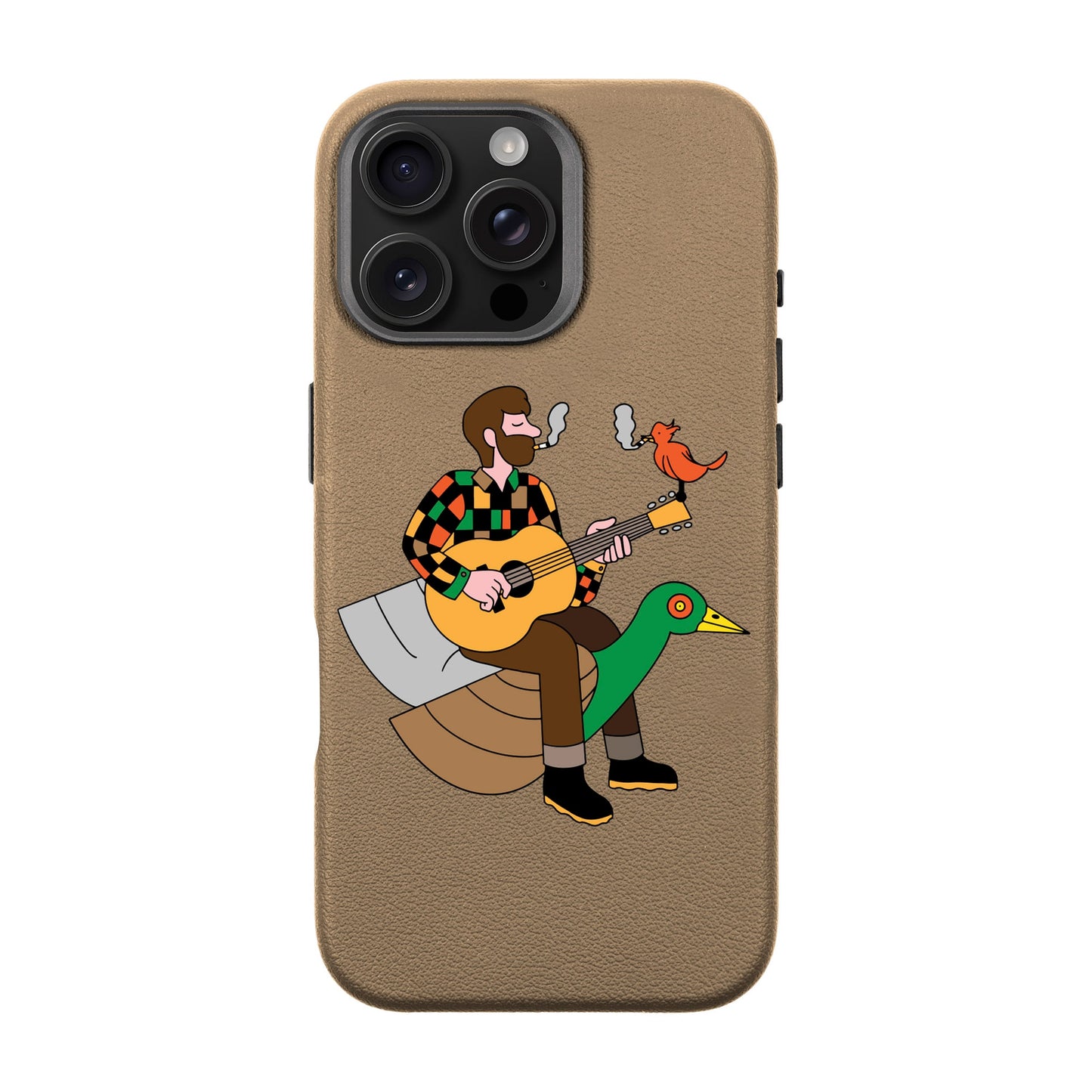 BIRDS OF A FEATHER-iPhone 16 Pro Max Leather Premium Kılıf MagSafe Özellikli