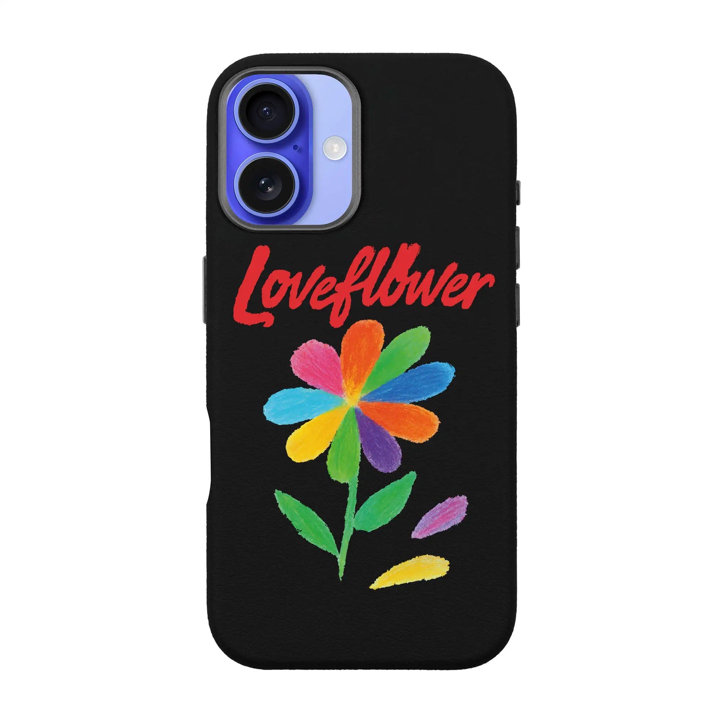 LOVE FLOWER-iPhone 16 Leather Premium Kılıf MagSafe Özellikli