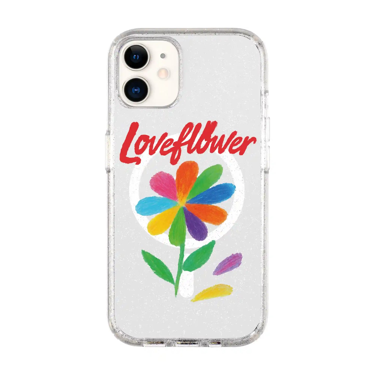 LOVE FLOWER-iPhone 11 Shiny Kılıf MagSafe Özellikli