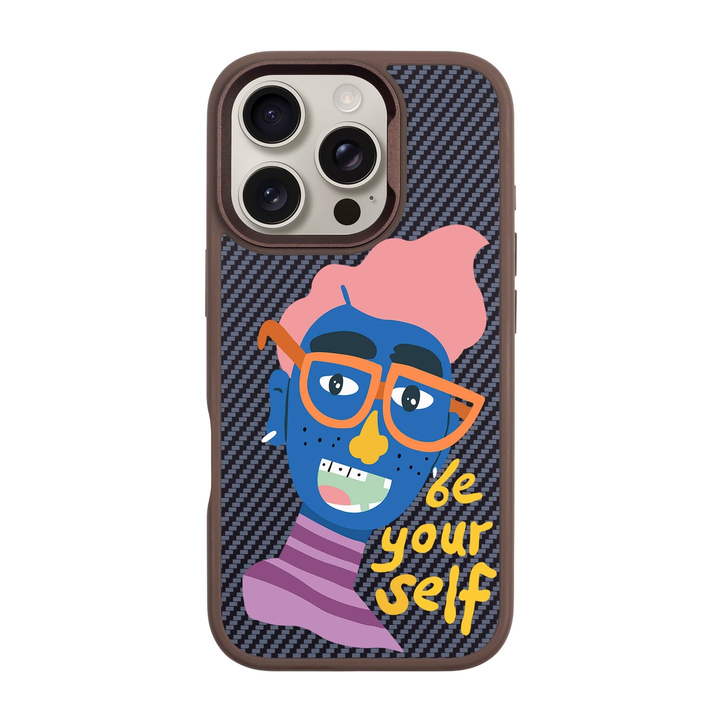 BE YOUR SELF-iPhone 16 Pro Plaid Kılıf MagSafe Özellikli