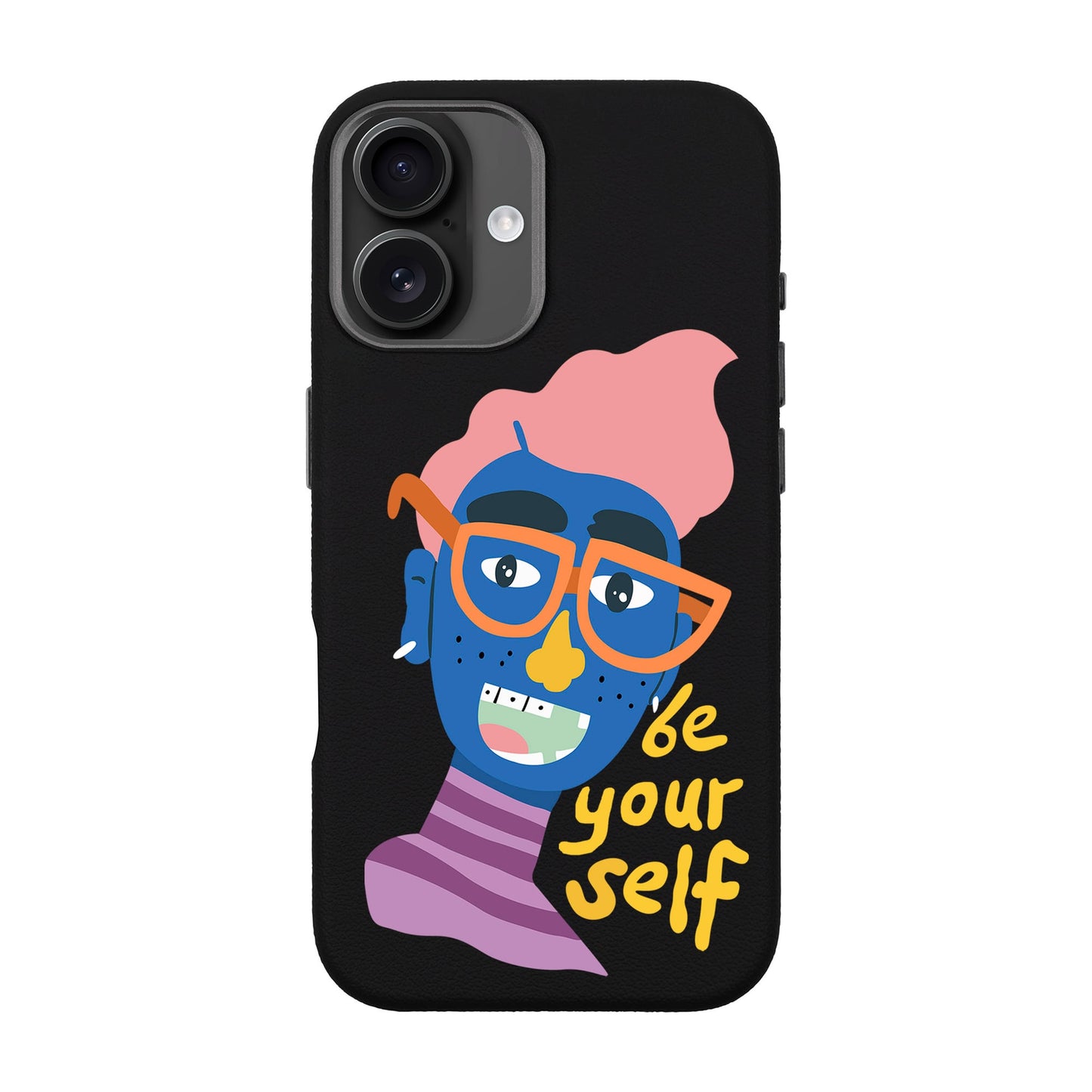 BE YOURSELF-iPhone 16 Leather Premium Kılıf MagSafe Özellikli