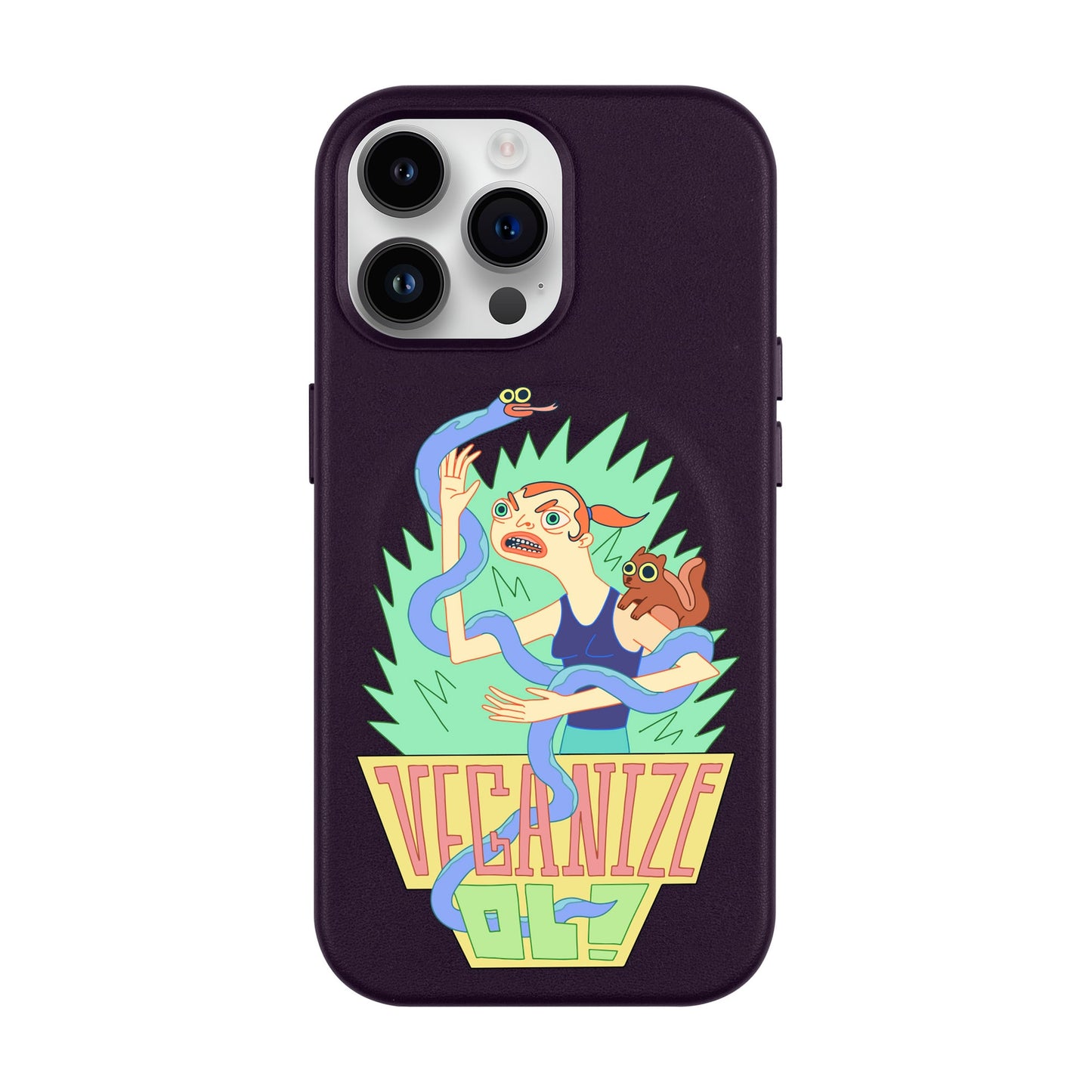 VEGANİZE-iPhone 14 Pro Max Leather Kılıf MagSafe Özellikli