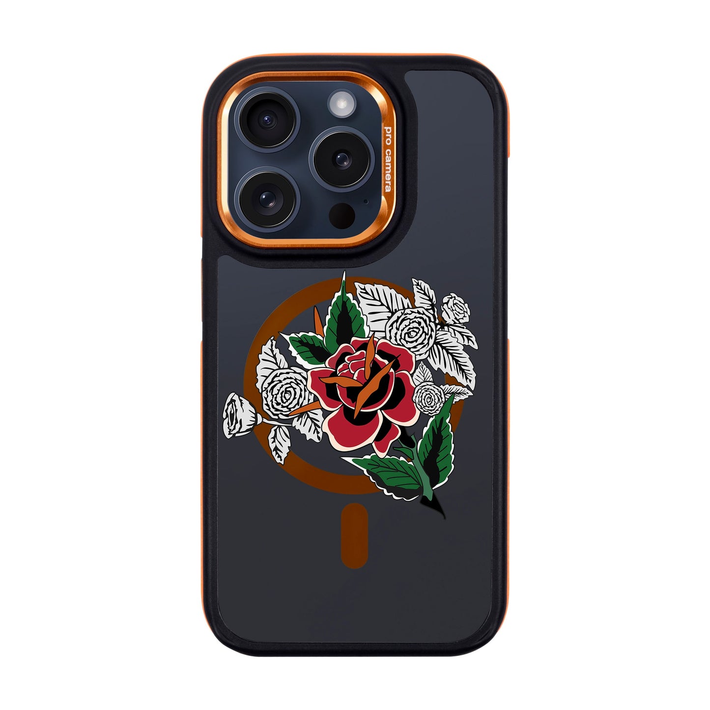 DRY ROSE-iPhone 15 Pro Dark Kılıf MagSafe Özellikli