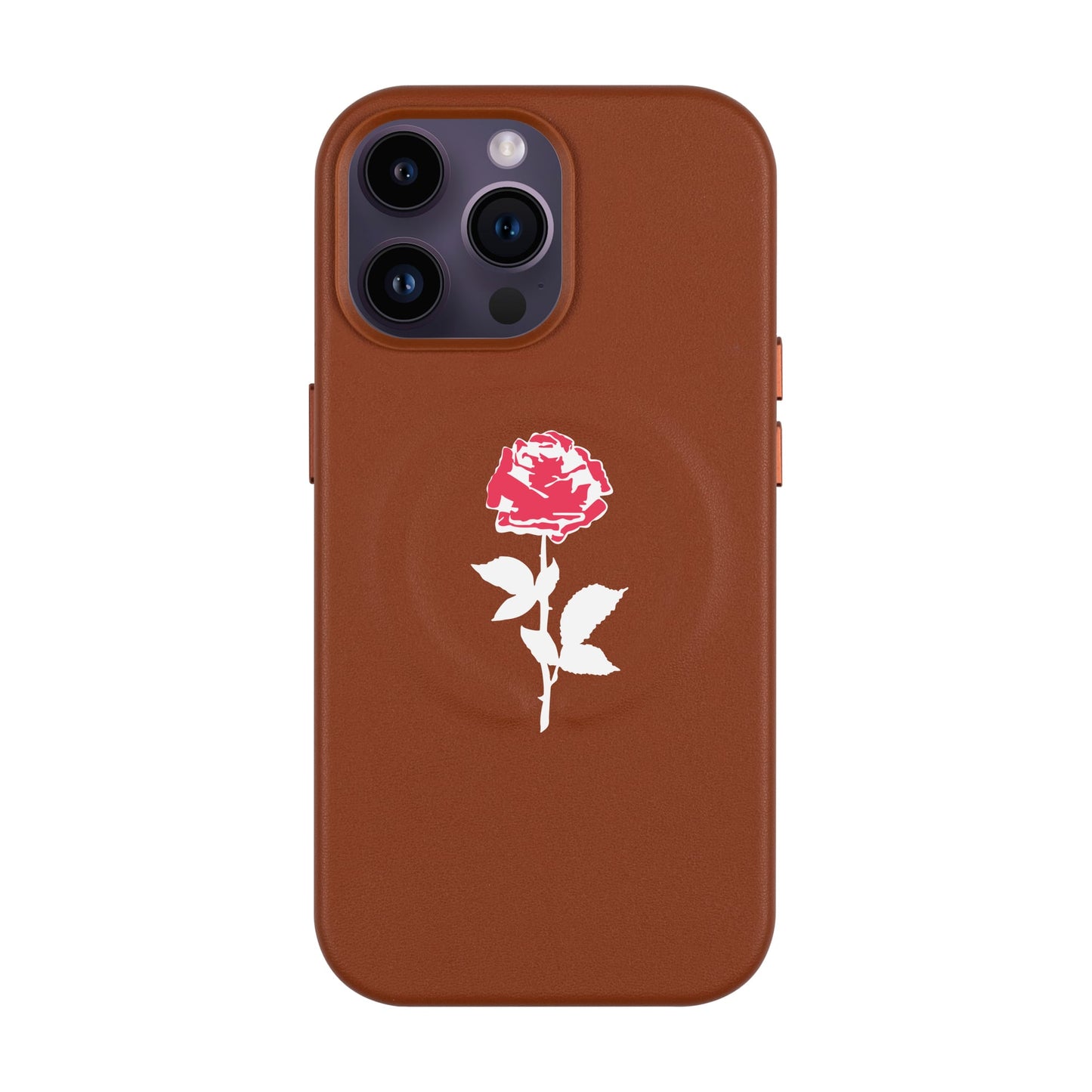 NATUREL ROSE-iPhone 14 Pro Max Leather Kılıf MagSafe Özellikli