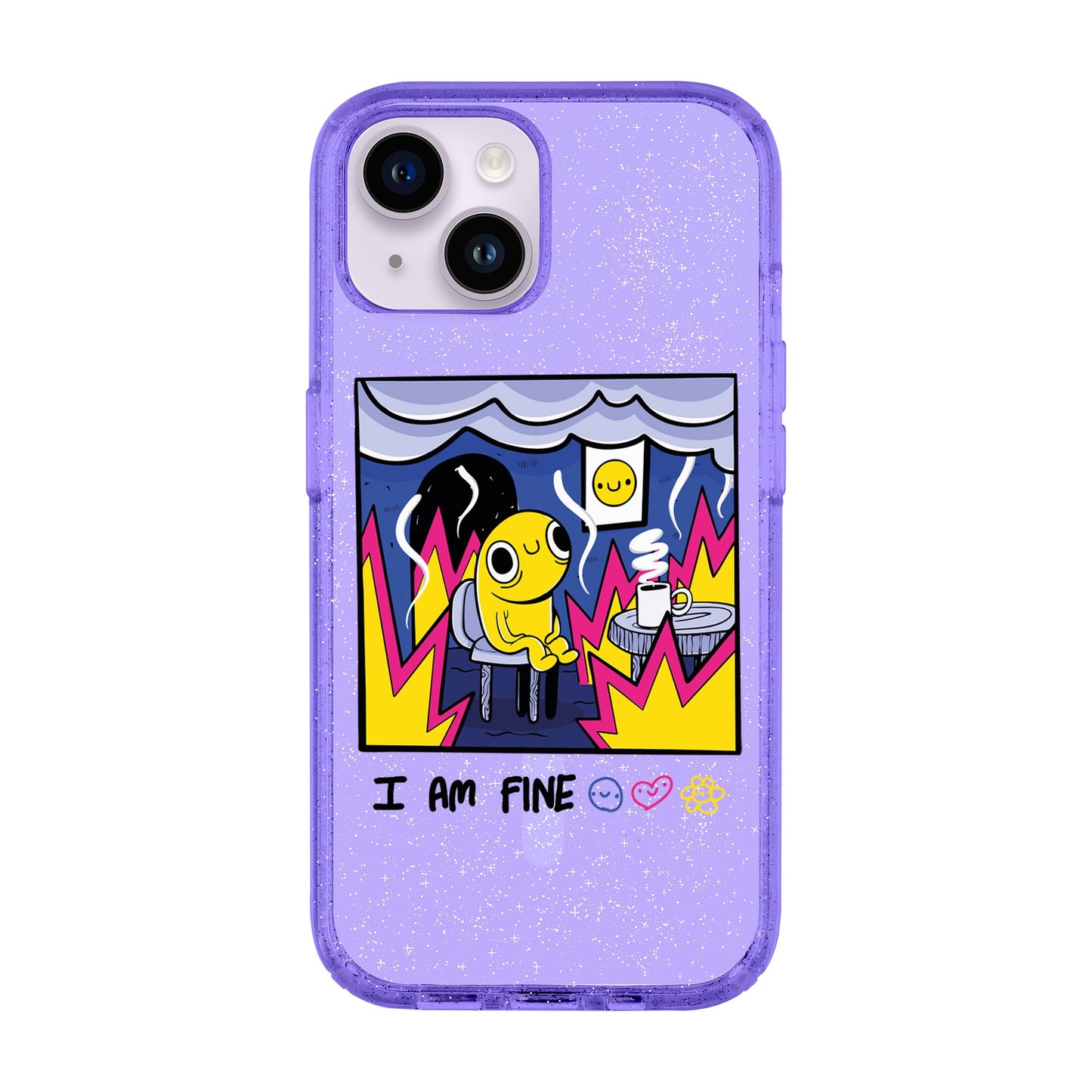 I AM FINE-iPhone 14 Shiny Kılıf MagSafe Özellikli