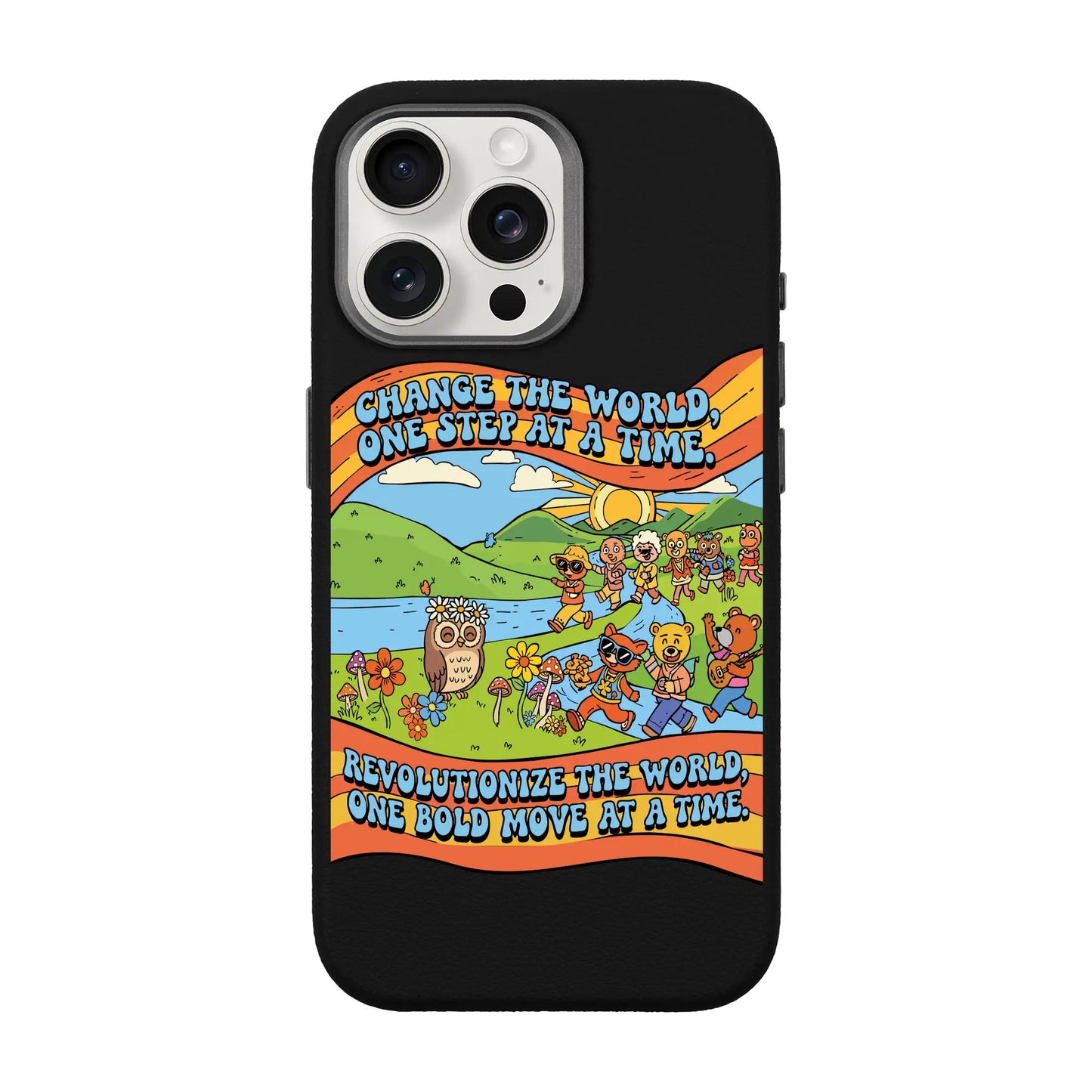 CHANGE THE WORLD-iPhone 15 Pro Max Leather Premium Kılıf MagSafe Özellikli