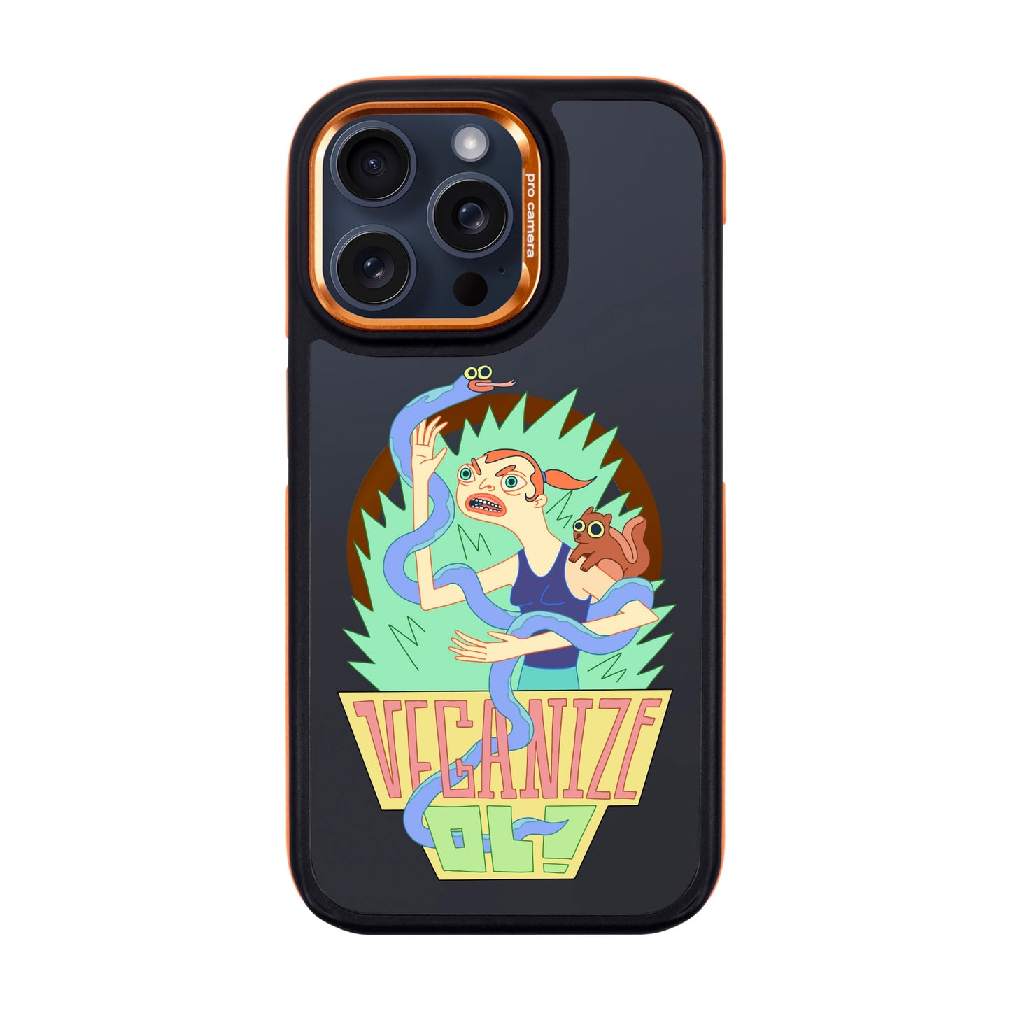 VEGANİZE-iPhone 15 Pro Max Dark Kılıf MagSafe Özellikli