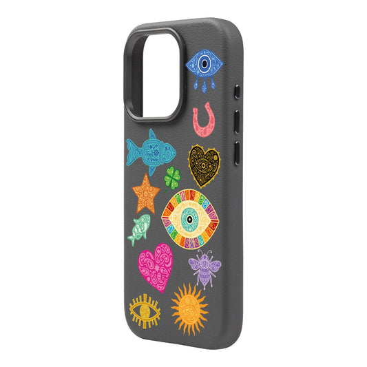 CHARMS BY BERRİN ÖZKAN-Leather Premium Kılıf MagSafe Özellikli - iPhone 15