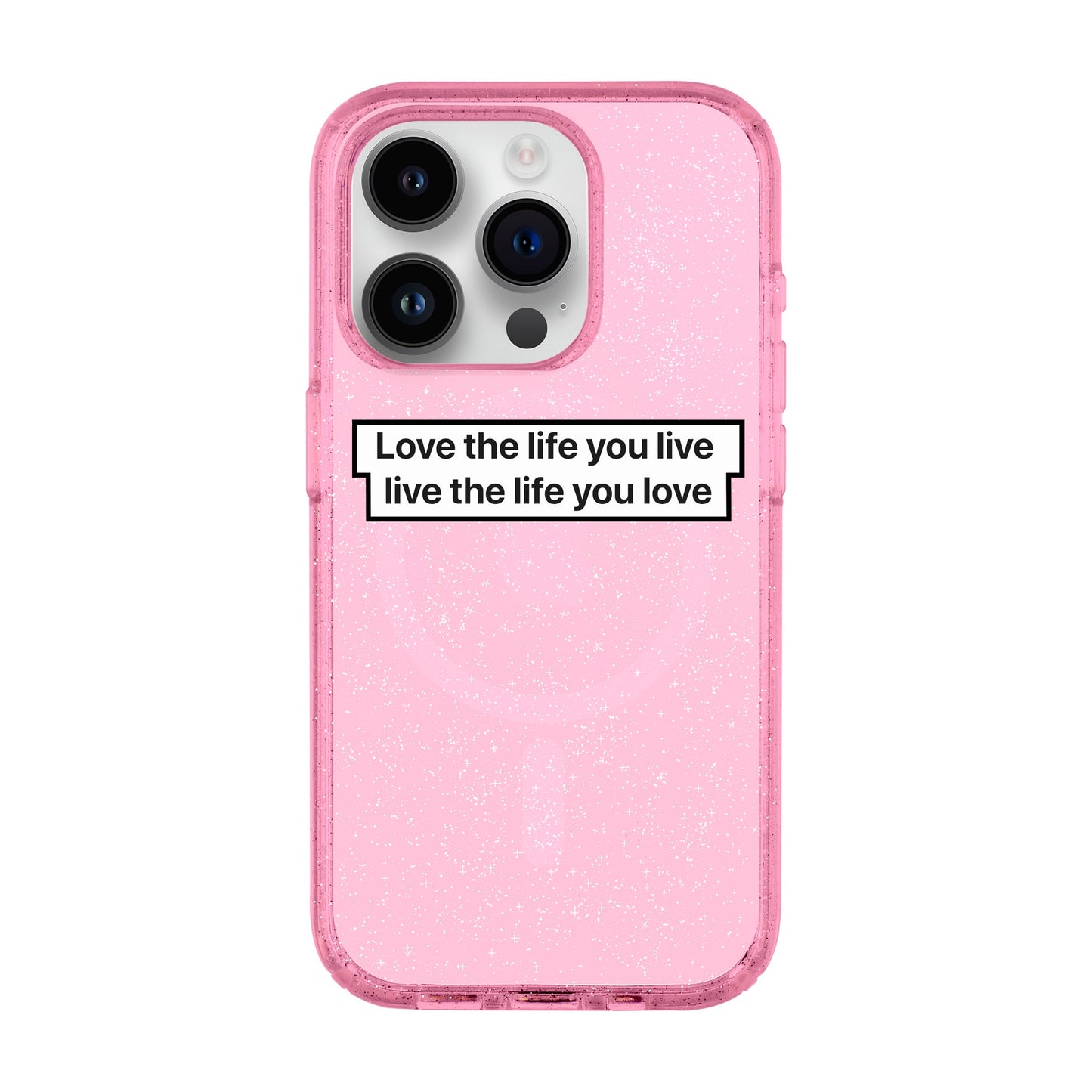 LOVE THE LIFE-iPhone 14 Pro Shiny Kılıf MagSafe Özellikli