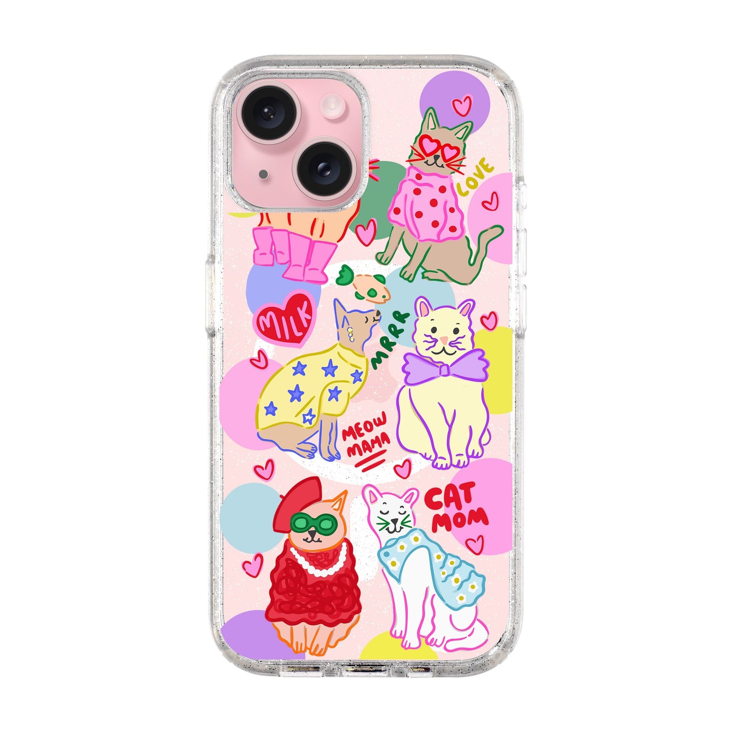 CAT MOM-iPhone 15 Plus Shiny Kılıf MagSafe Özellikli