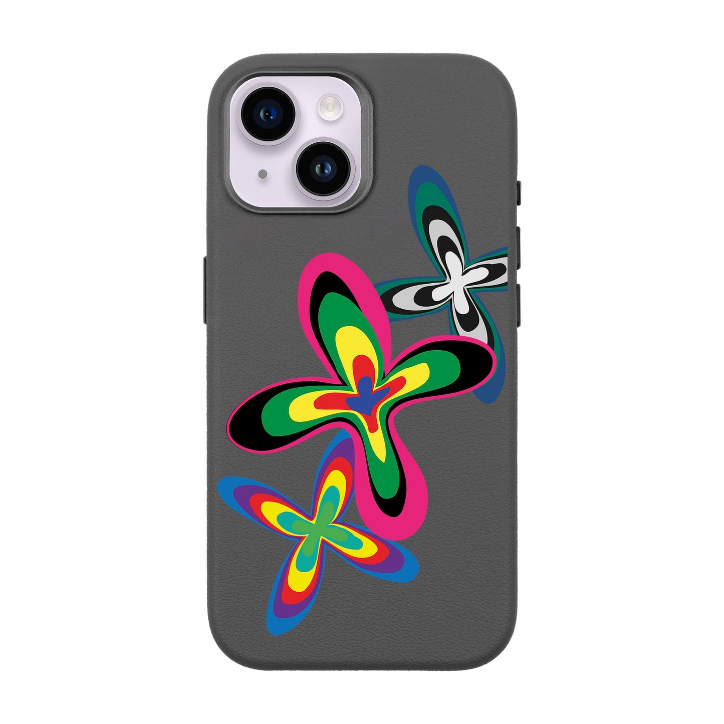 COLOR FLOWER-iPhone 13 Leather Premium Kılıf MagSafe Özellikli