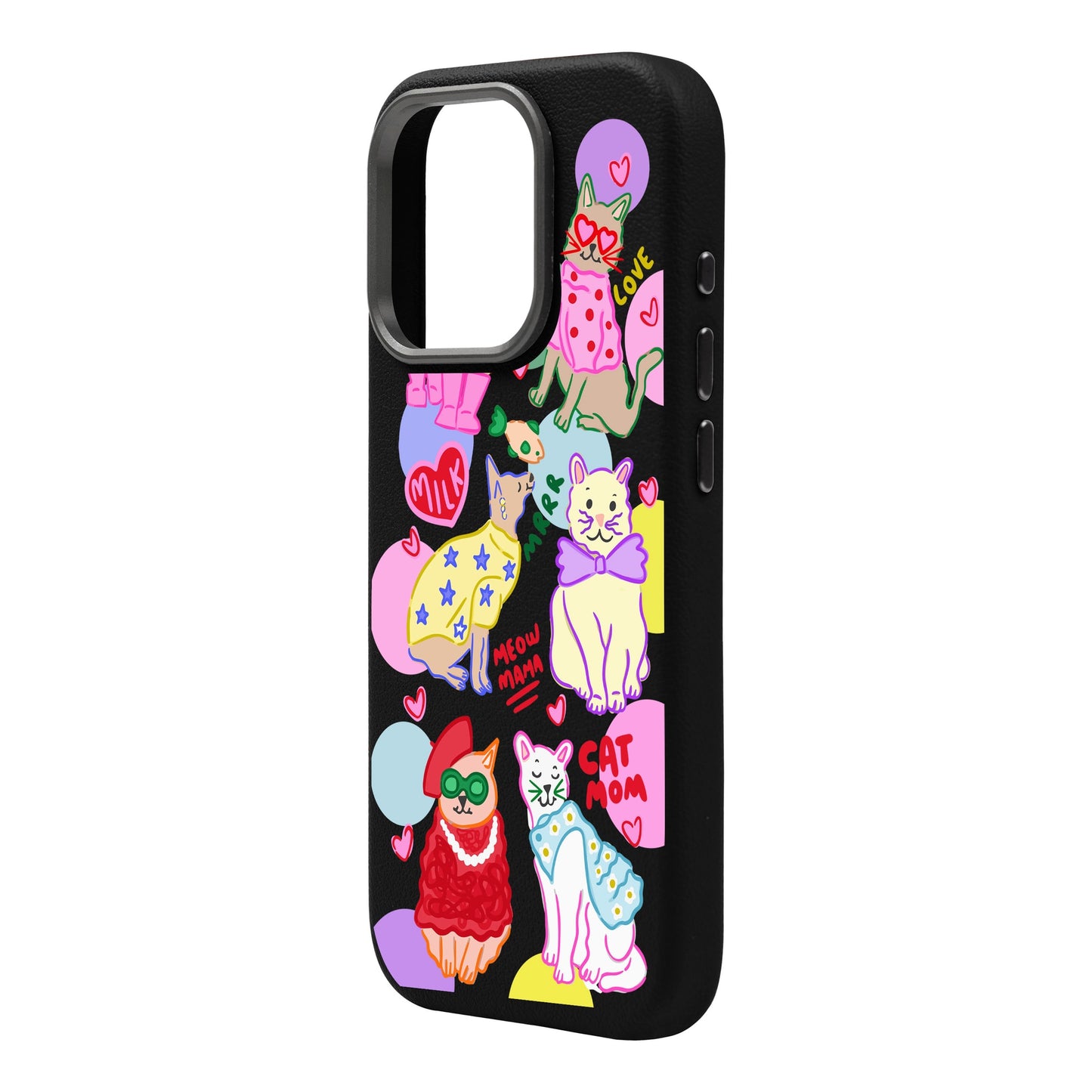 CAT MOM-iPhone 15 Pro Max Leather Premium Kılıf MagSafe Özellikli