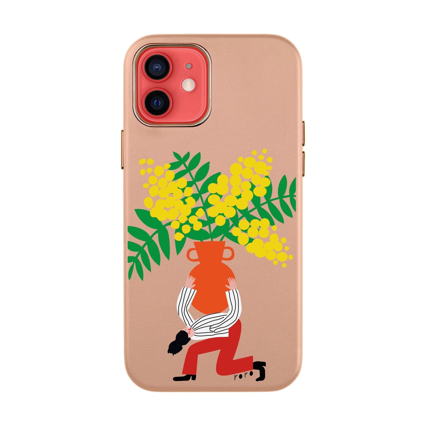 VASE-iPhone 12 Mini Leather Kılıf