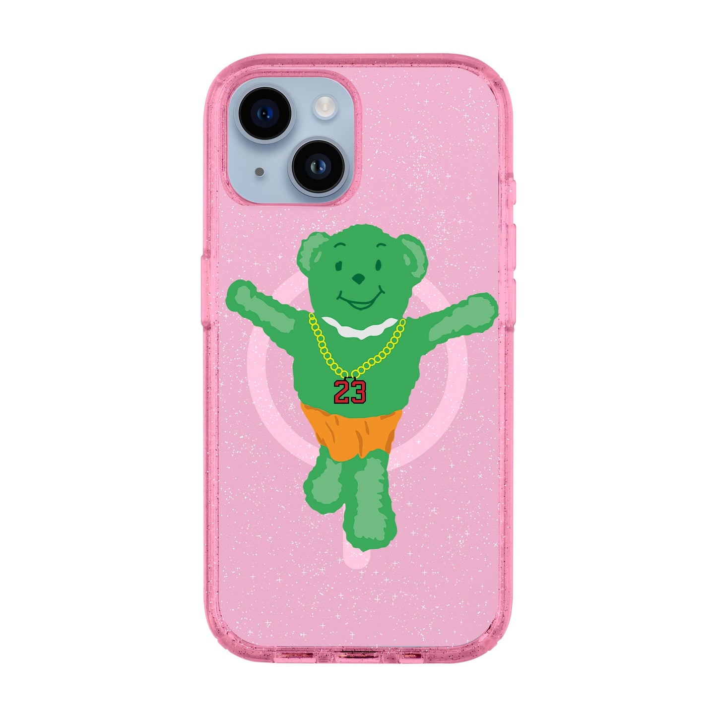 GREEN BEAR-iPhone 13 Shiny Kılıf MagSafe Özellikli
