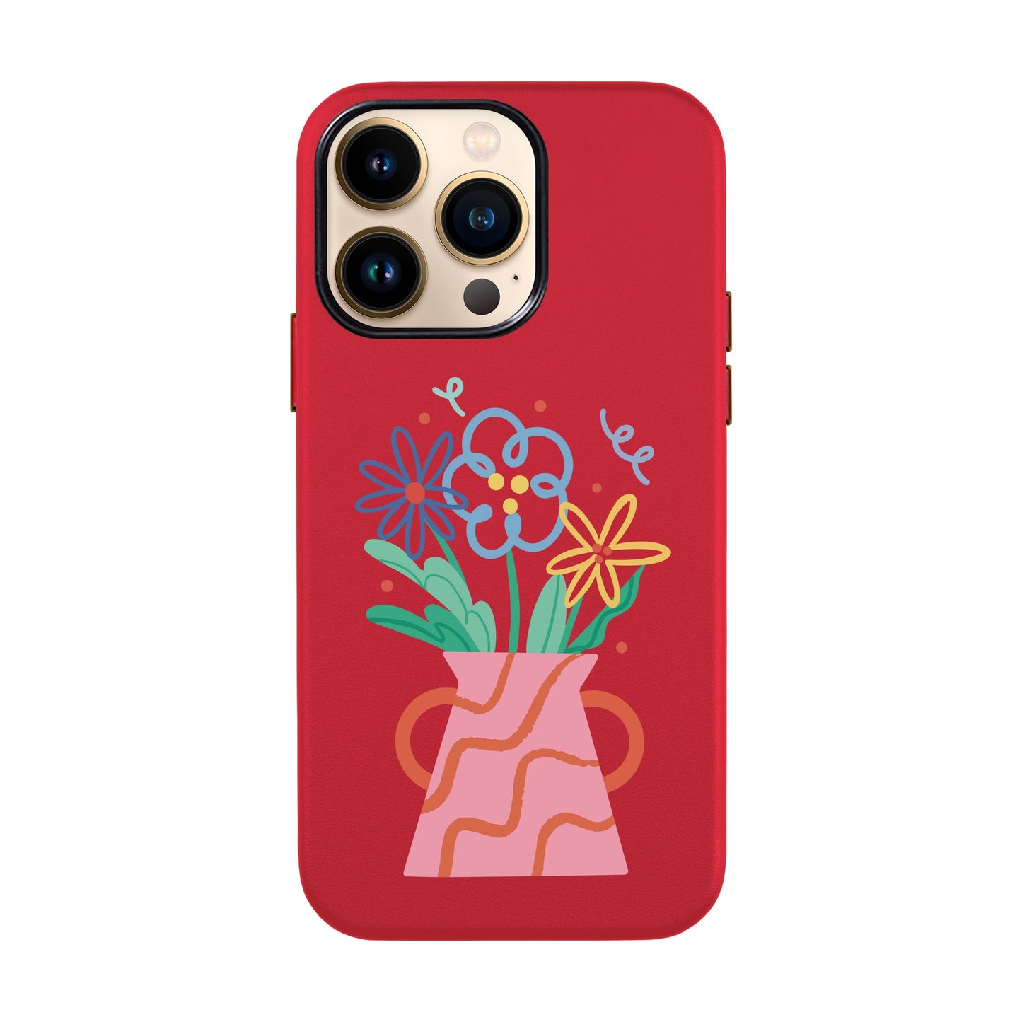 PINK VASE-iPhone 13 Pro Max Leather Kılıf