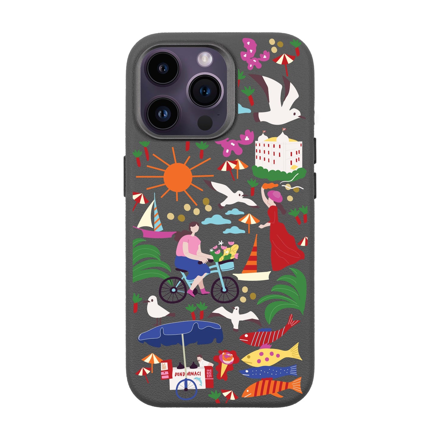TO'S WITH US ADALAR-iPhone 14 Pro Max Leather Premium Kılıf MagSafe Özellikli