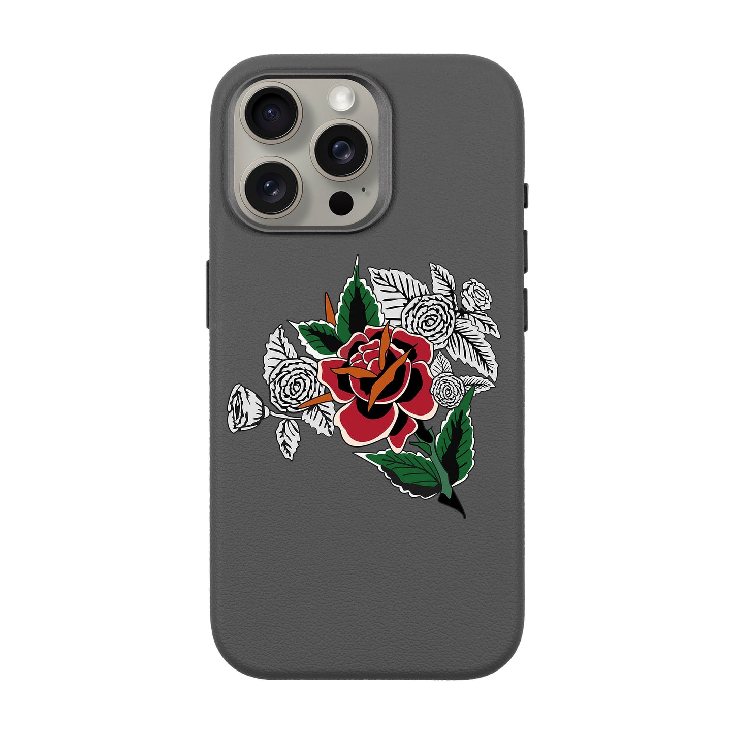 DRY ROSE-iPhone 15 Pro Max Leather Premium Kılıf MagSafe Özellikli