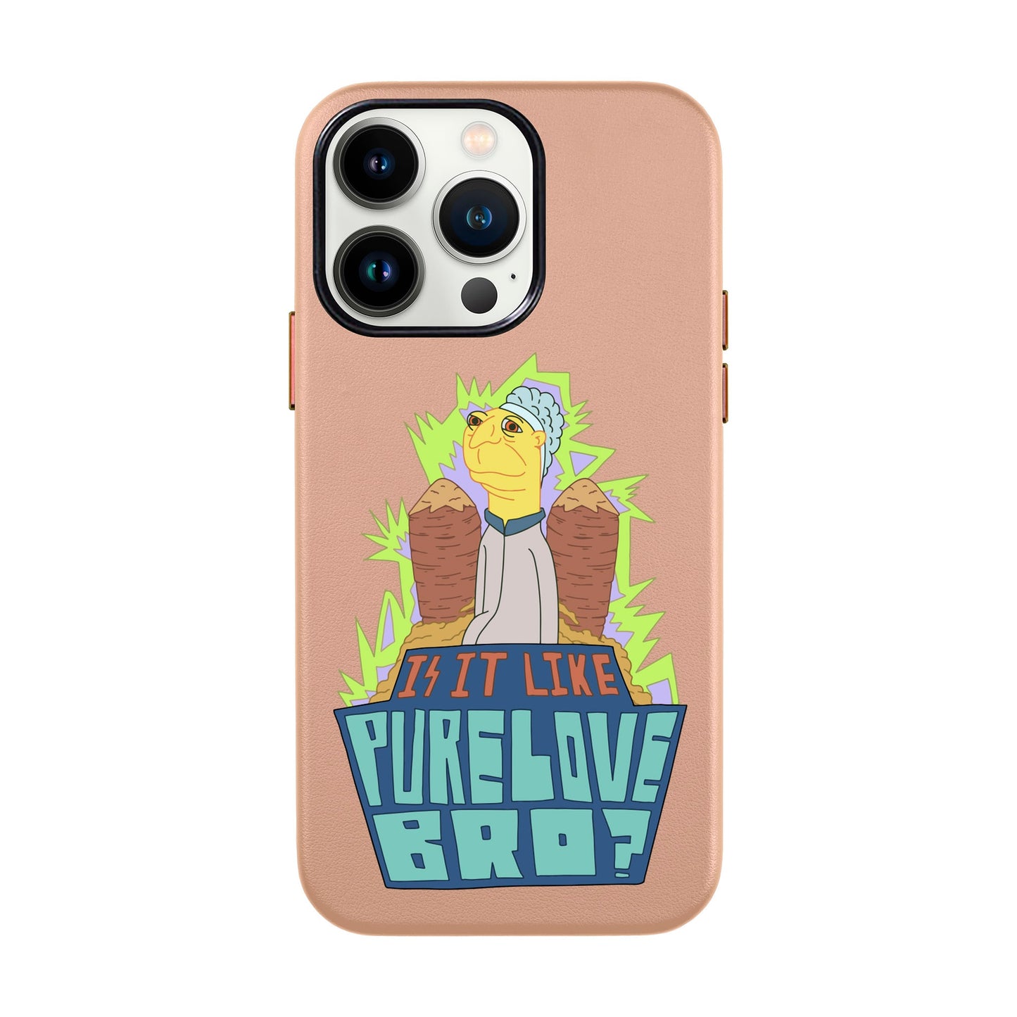 PURE LOVE-iPhone 13 Pro Max Leather Kılıf