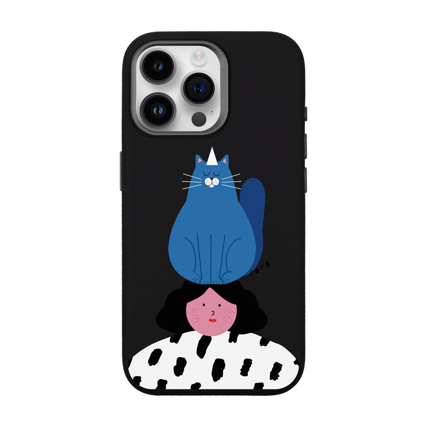 NAUGHTY CAT-iPhone 14 Pro Max Leather Premium Kılıf MagSafe Özellikli