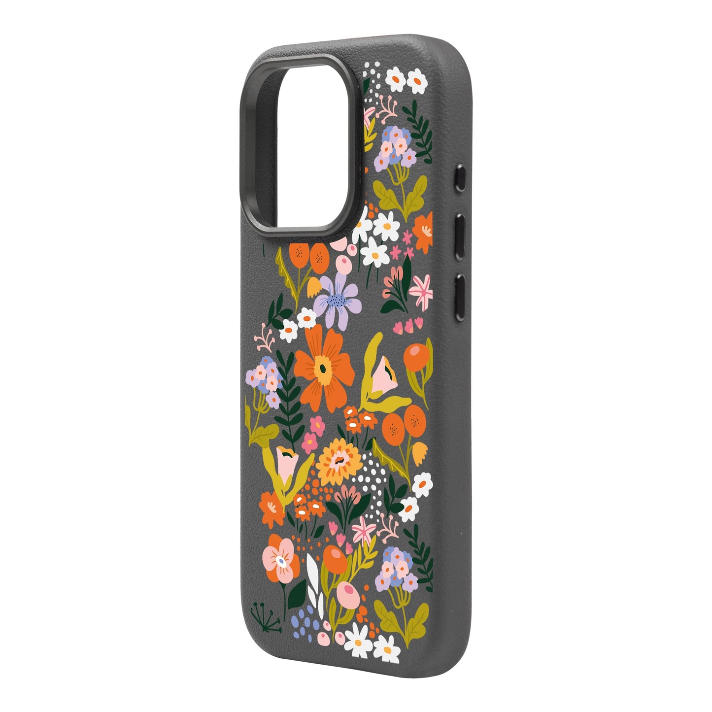 FLOWER-iPhone 16 Leather Premium Kılıf MagSafe Özellikli