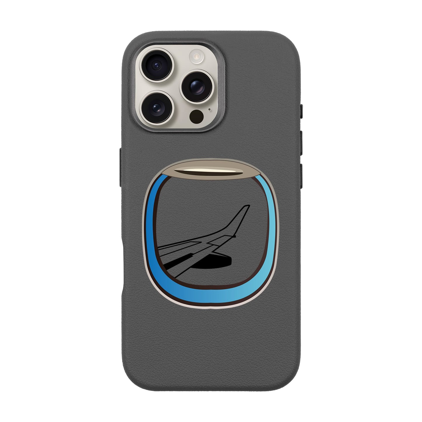 AIRCRAFT WINDOW-iPhone 16 Pro Max Leather Premium Kılıf MagSafe Özellikli