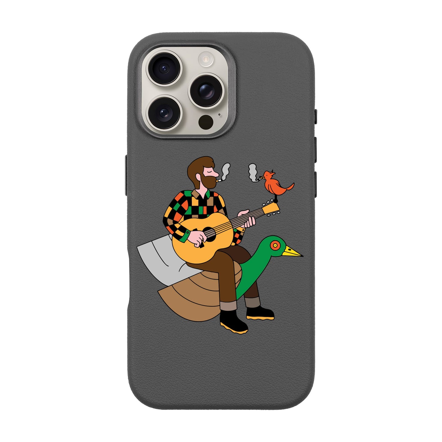BIRDS OF A FEATHER-iPhone 16 Pro Max Leather Premium Kılıf MagSafe Özellikli