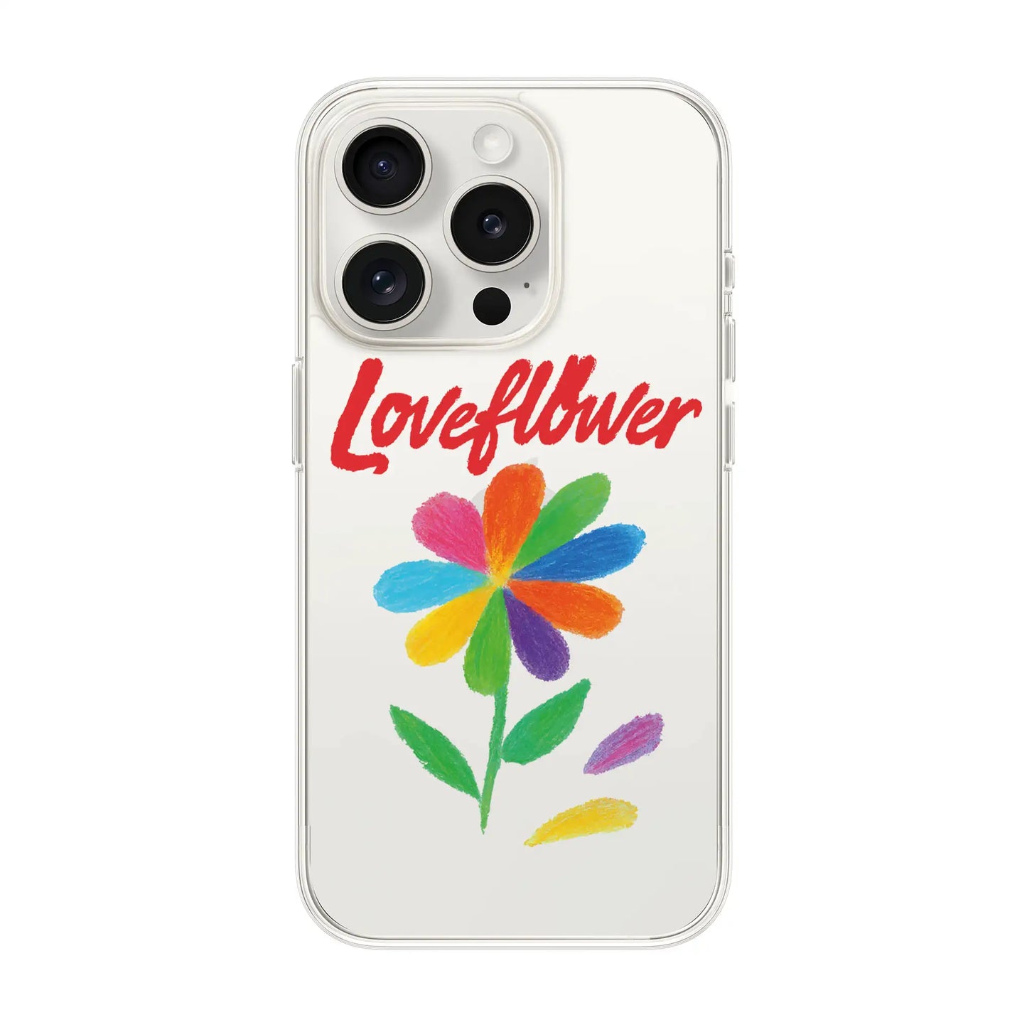 LOVE FLOWER-iPhone 15 Pro Solid Kılıf