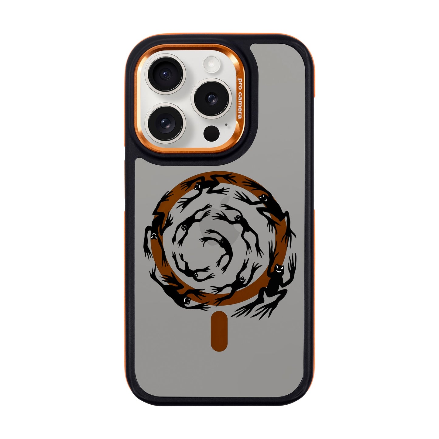 SWIRLING FROGS-iPhone 15 Pro Dark Kılıf MagSafe Özellikli