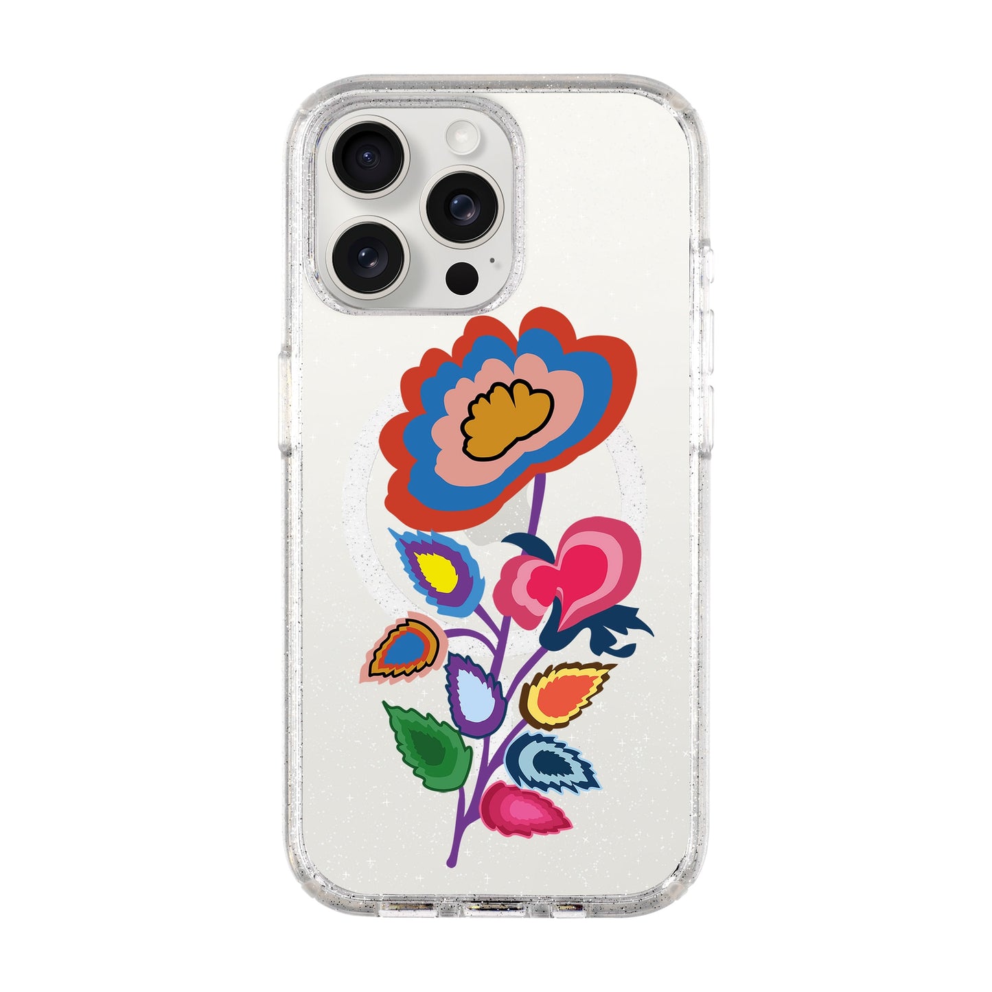 KNITTED FLOWER-iPhone 15 Pro Max Shiny Kılıf MagSafe Özellikli