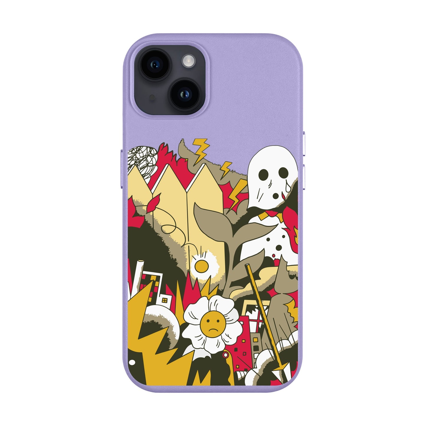 EVERYTHING IS BURNING-iPhone 14 Plus Leather Kılıf MagSafe Özellikli