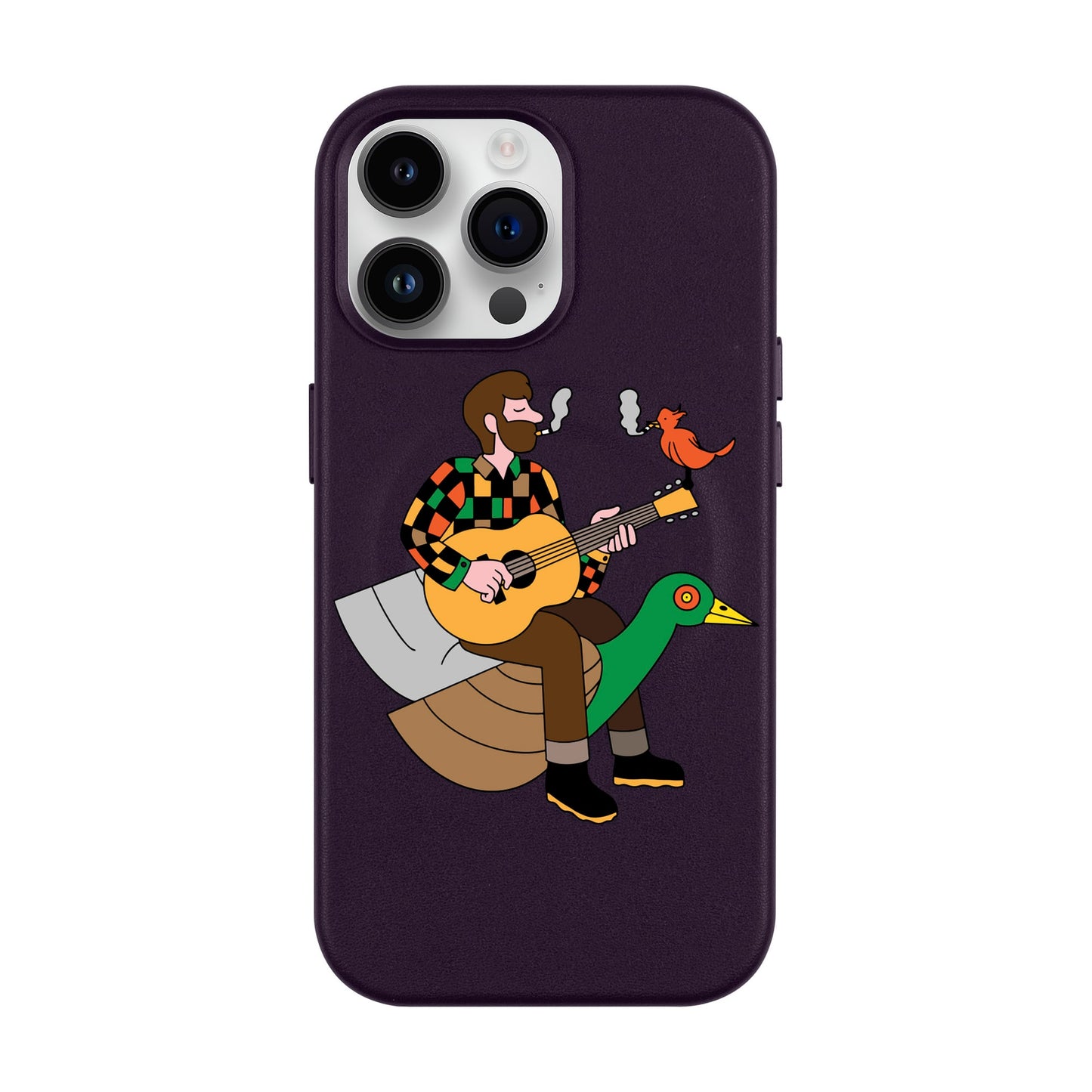 BIRDS OF A FEATHER-iPhone 14 Pro Max Leather Kılıf MagSafe Özellikli