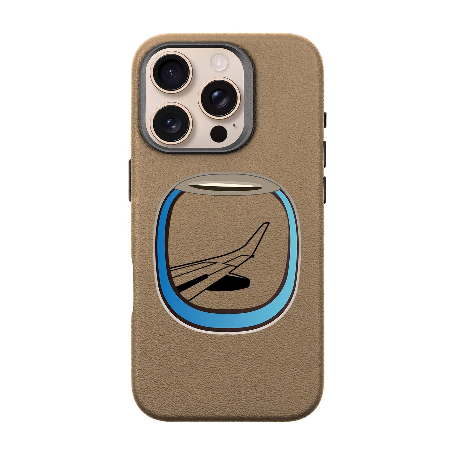 AIRCRAFT WINDOW-iPhone 16 Pro Leather Premium Kılıf MagSafe Özellikli