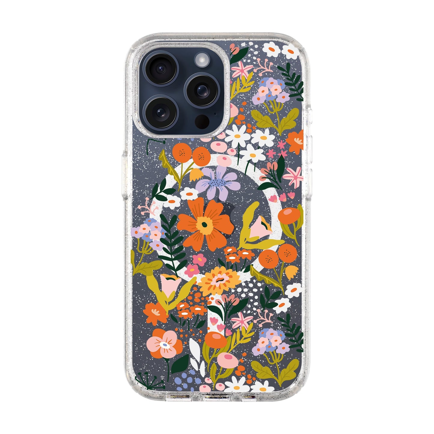 FLOWER-iPhone 15 Pro Max Shiny Kılıf MagSafe Özellikli
