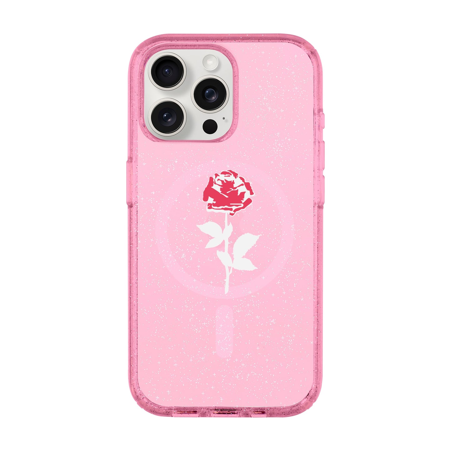 NATUREL ROSE-iPhone 15 Pro Max Shiny Kılıf MagSafe Özellikli
