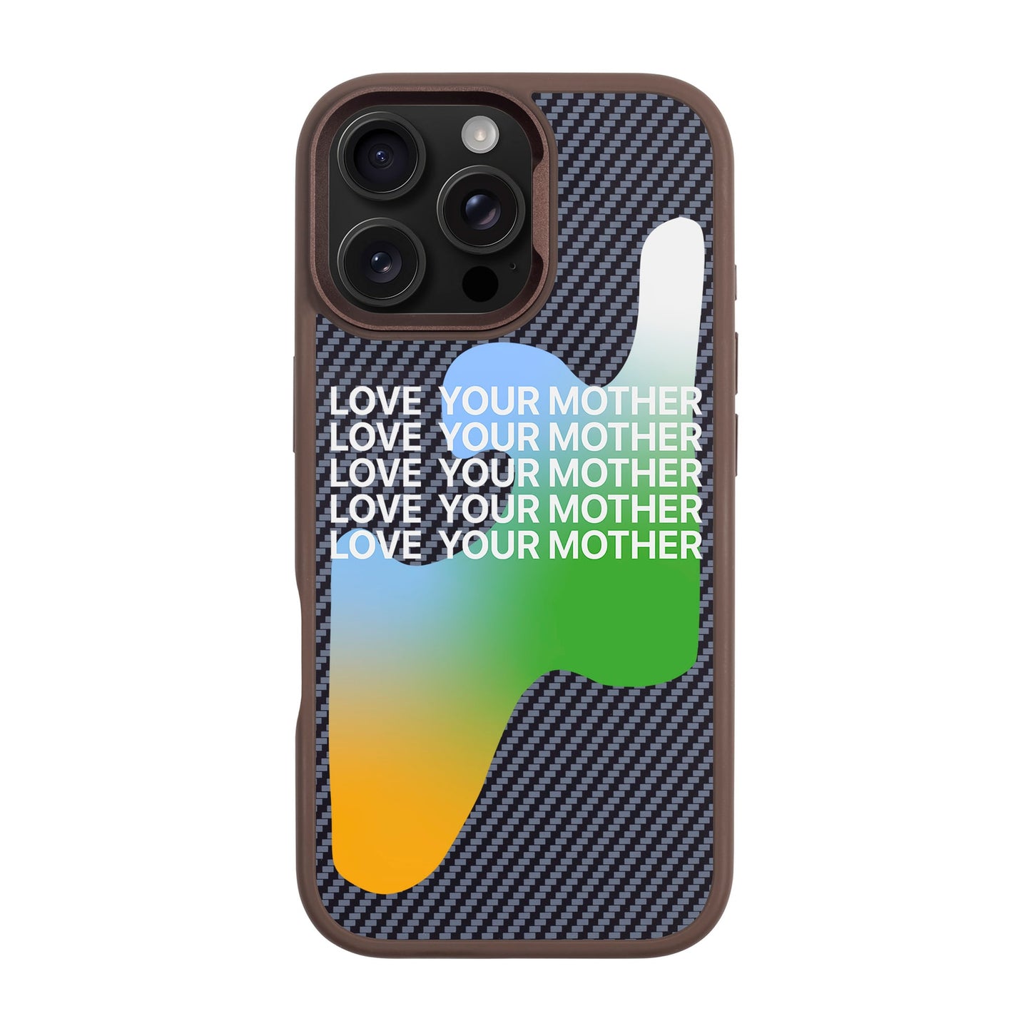 LOVE YOUR MOTHER-iPhone 16 Pro Max Plaid Kılıf MagSafe Özellikli