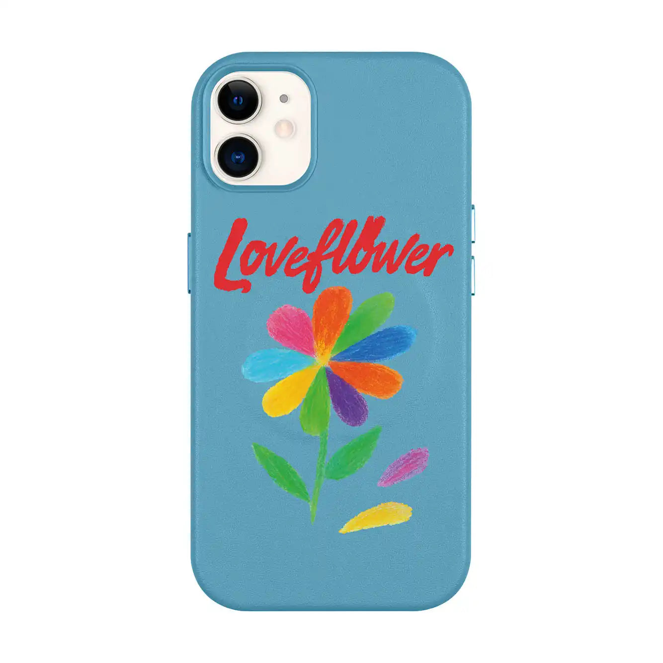 LOVE FLOWER-iPhone 11 Leather Kılıf MagSafe Özellikli