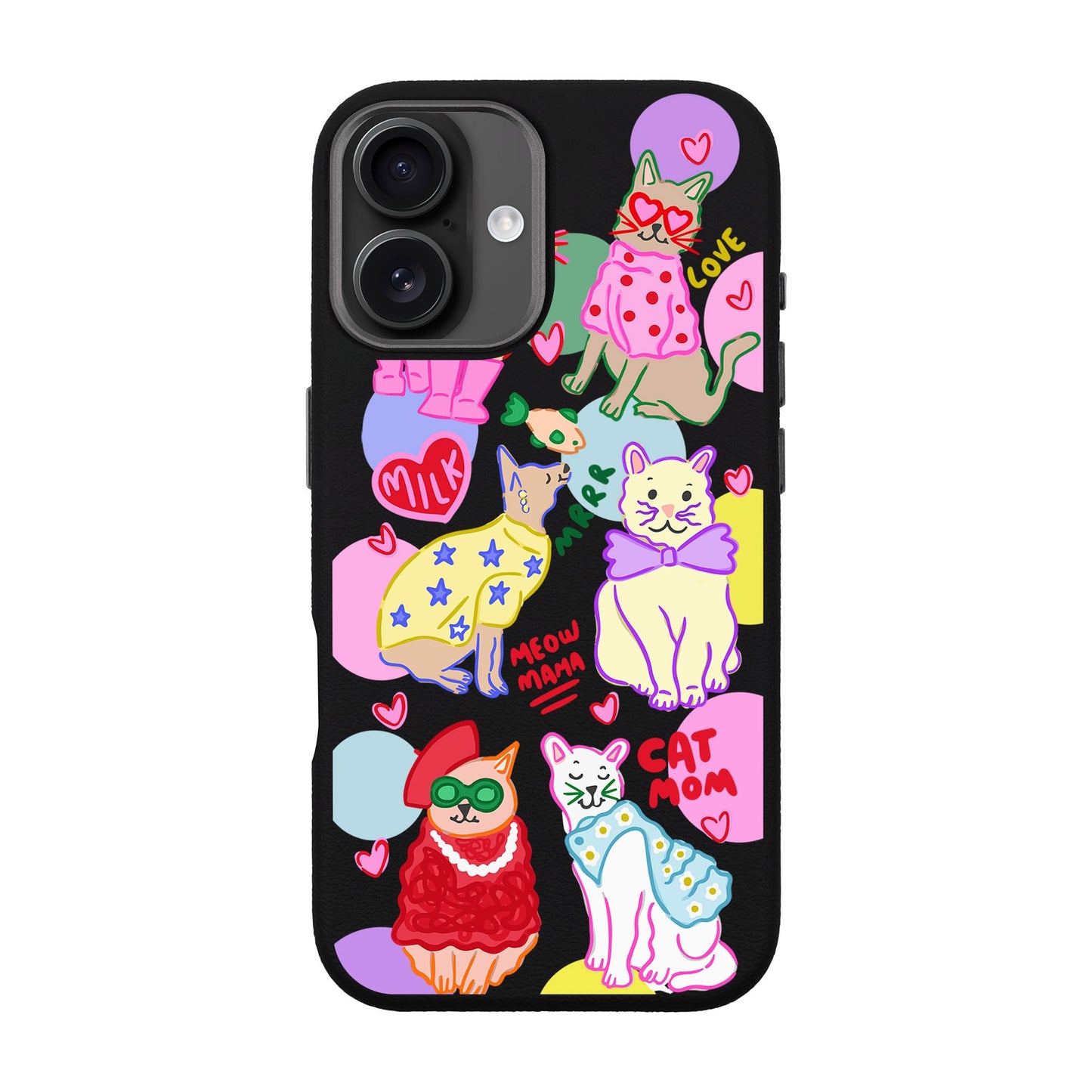 CAT MOM-iPhone 16 Leather Premium Kılıf MagSafe Özellikli