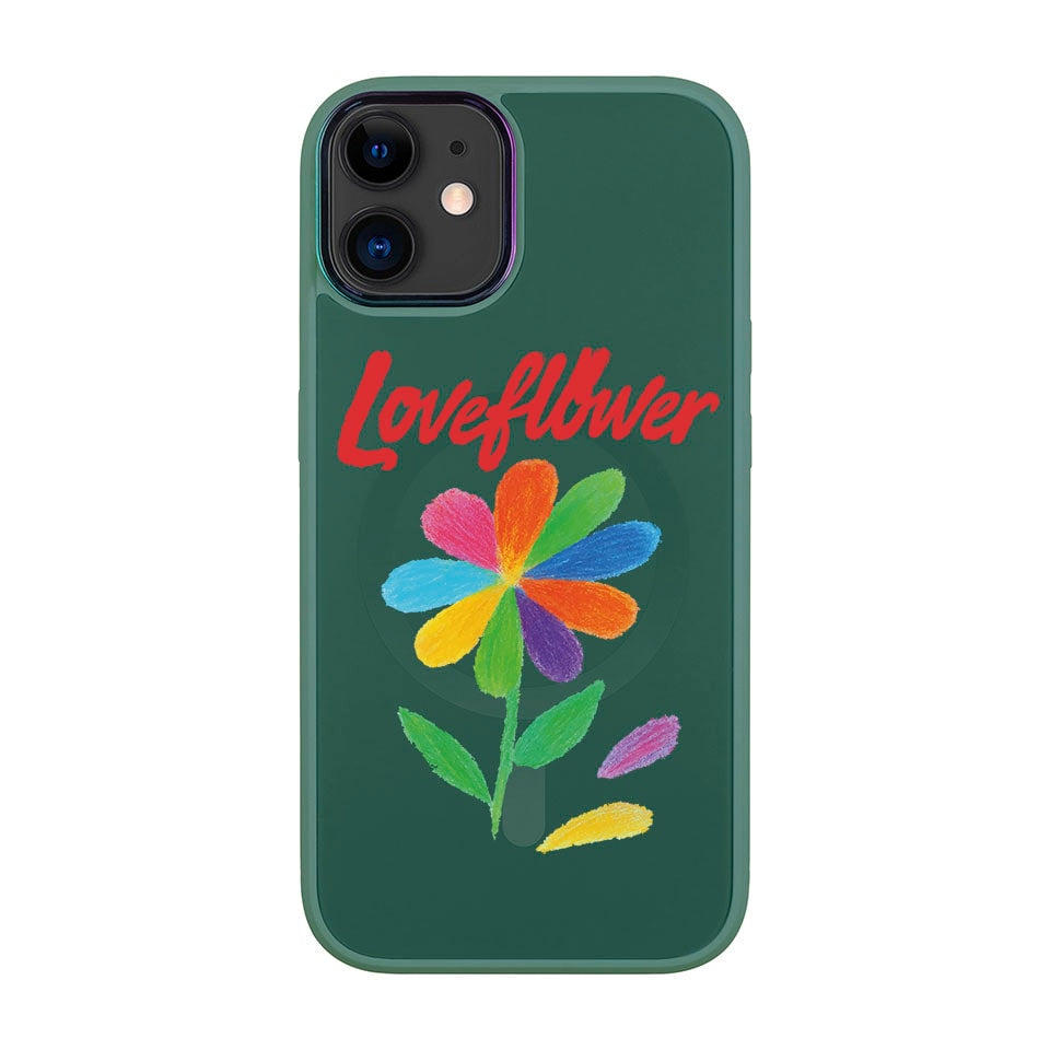 LOVE FLOWER-iPhone 12 Vigor Kılıf MagSafe Özellikli
