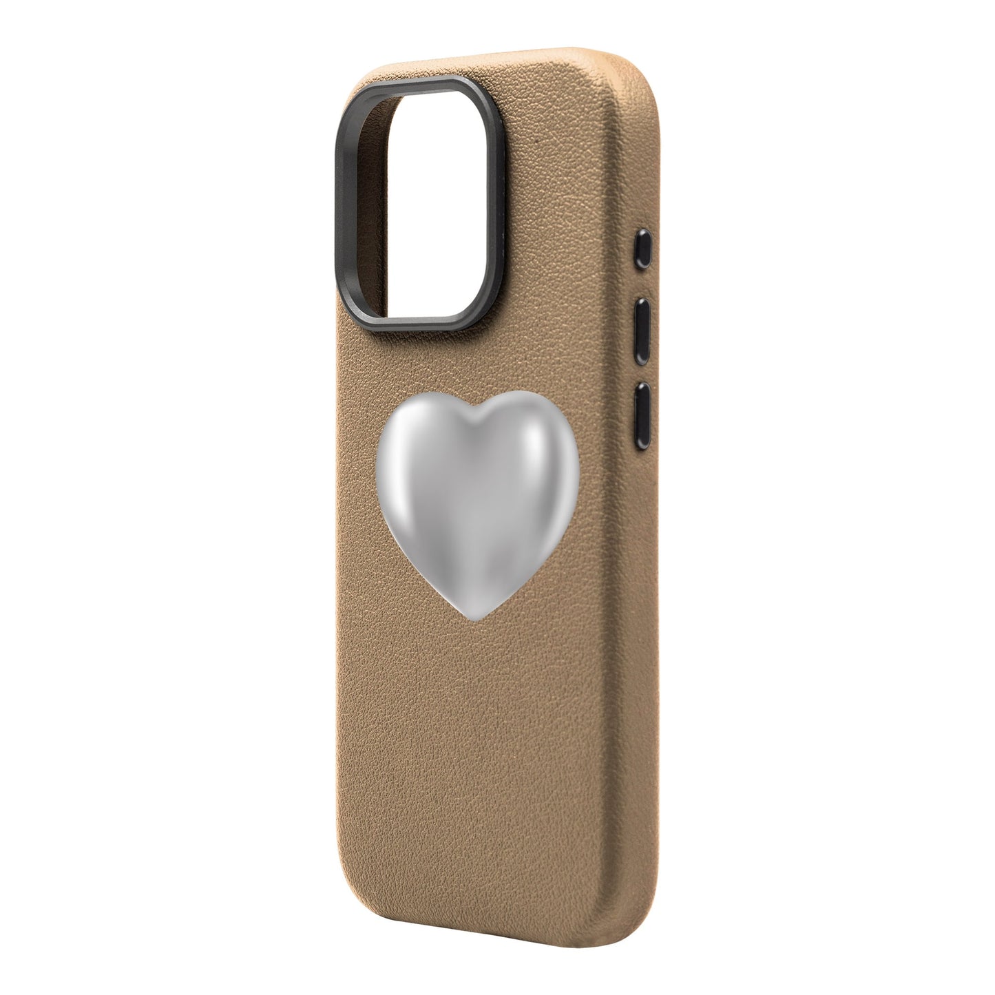 SILVER HEART-iPhone 16 Pro Leather Premium Kılıf MagSafe Özellikli