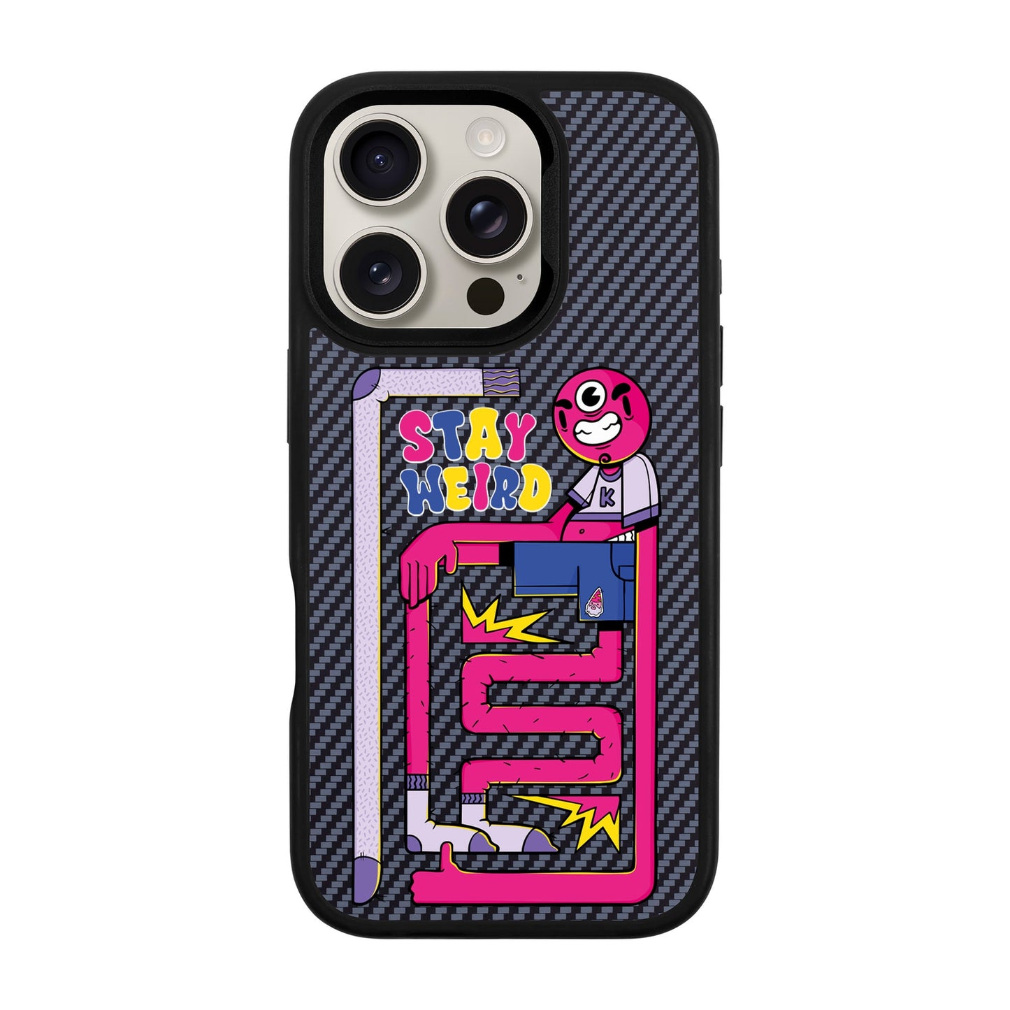 OG TOOTHY-iPhone 16 Pro Plaid Kılıf MagSafe Özellikli
