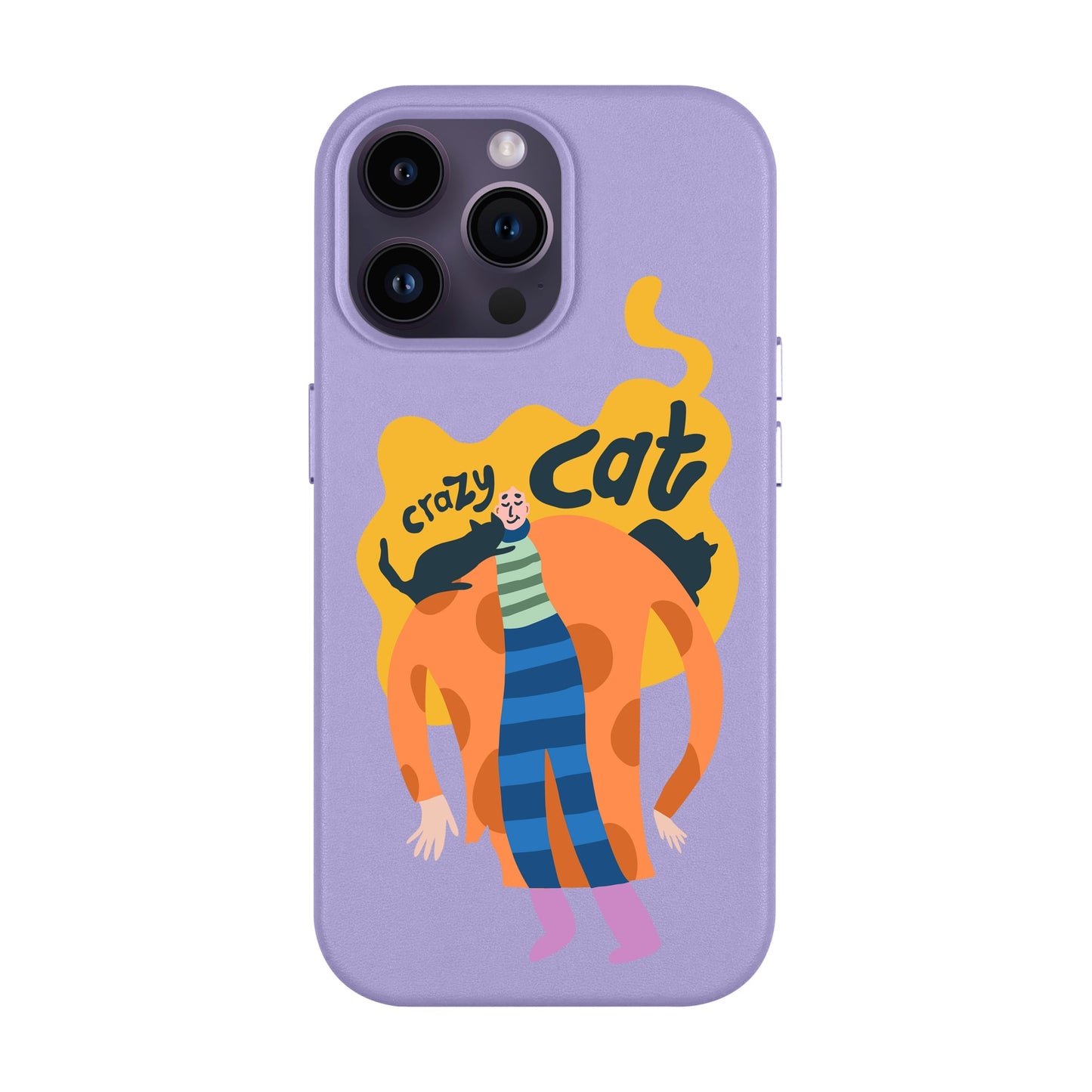 CRAZY CAT-iPhone 14 Pro Max Leather Kılıf MagSafe Özellikli