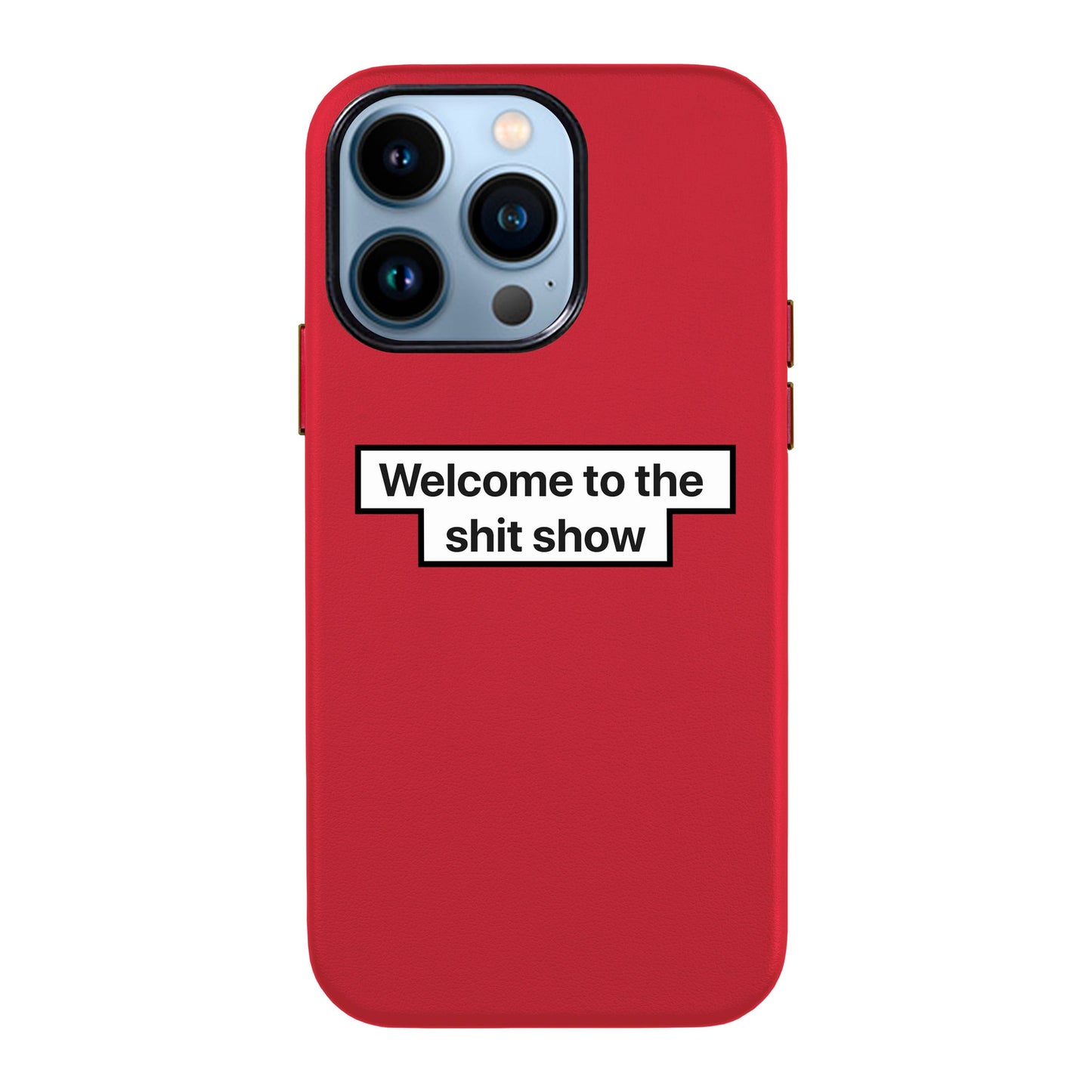 WELCOME-iPhone 13 Pro Max Leather Kılıf