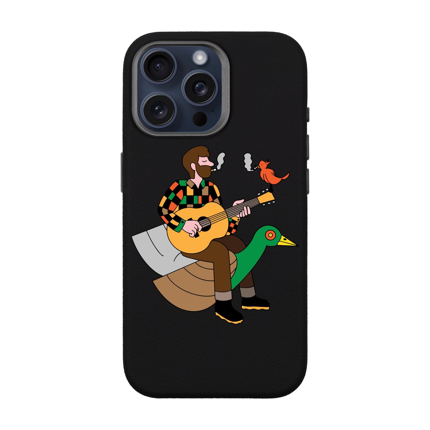 BIRDS OF A FEATHER-iPhone 15 Pro Max Leather Premium Kılıf MagSafe Özellikli